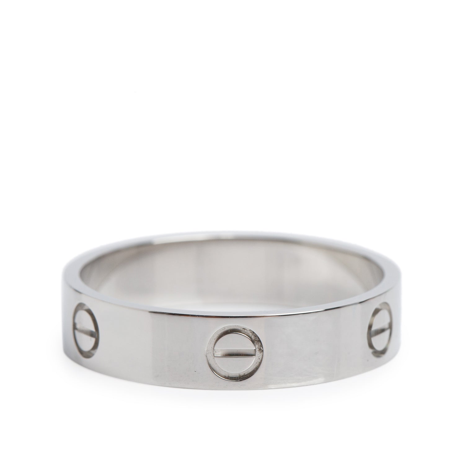 Cartier 2023 Platinum 5.5 MM Love Ring, Size 69 12.75 w/ Box & Certificate