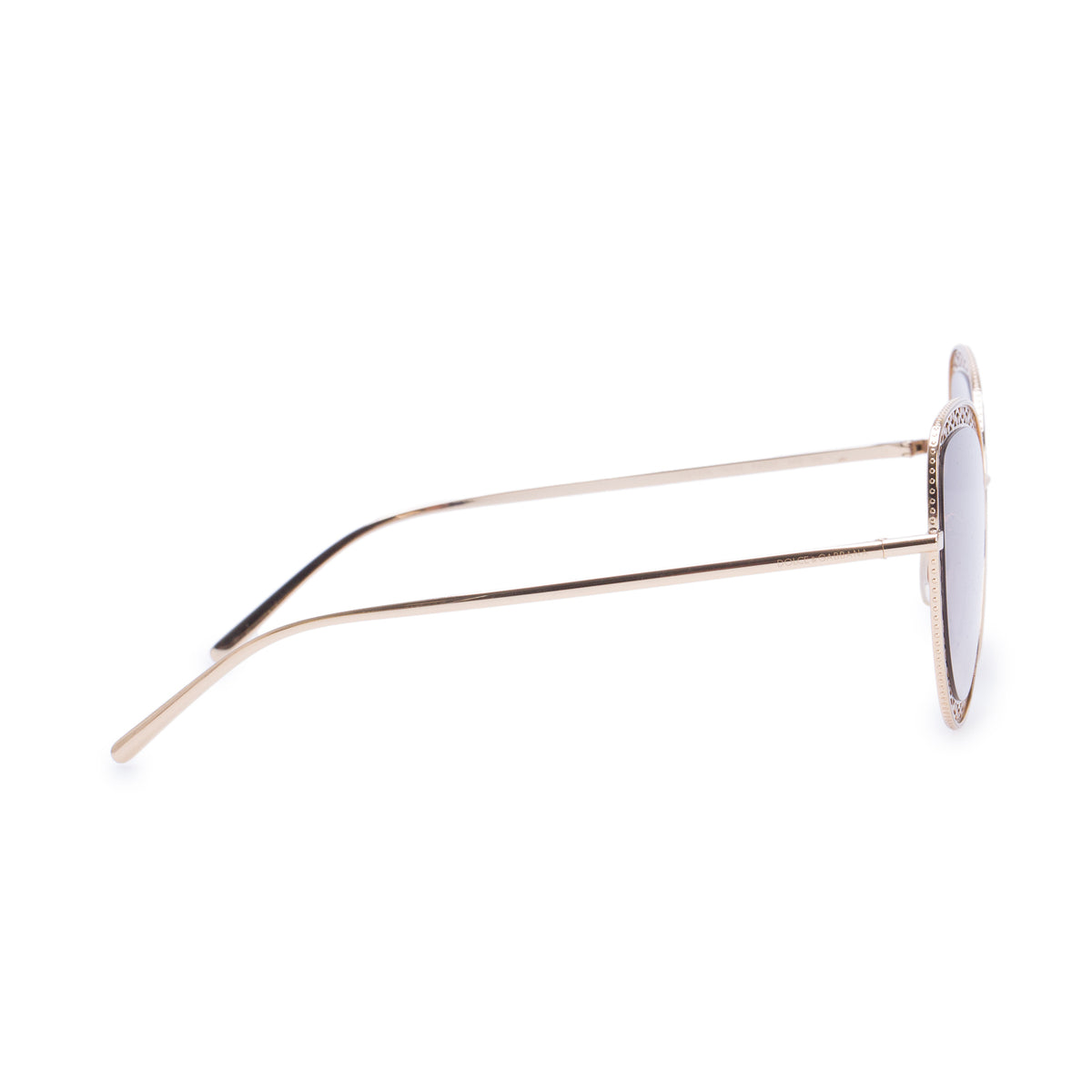Dolce & Gabbana DG2226 Gold-Tone Cat Eye Sunglasses w/ Case