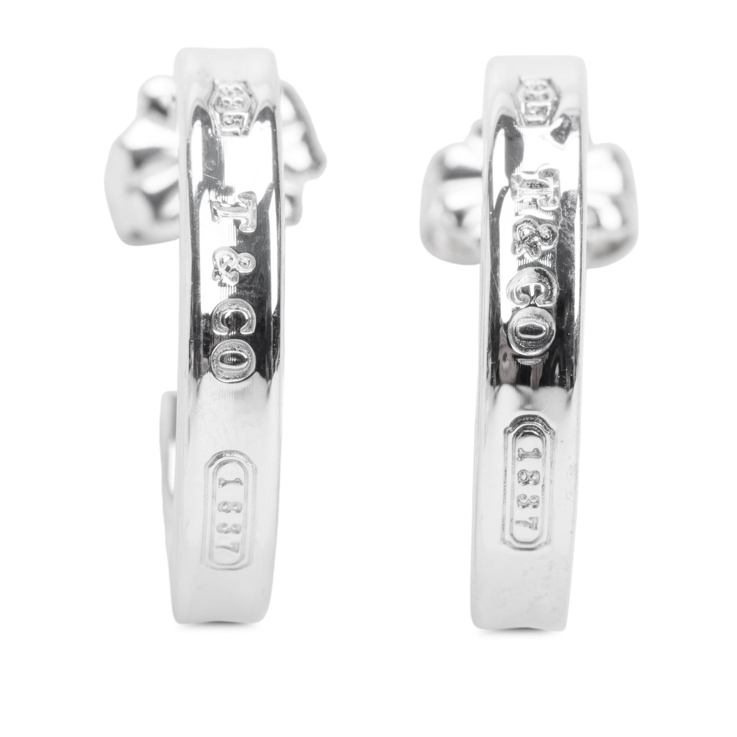 Tiffany & Co. Sterling Silver 1837 Small Hoop Earrings