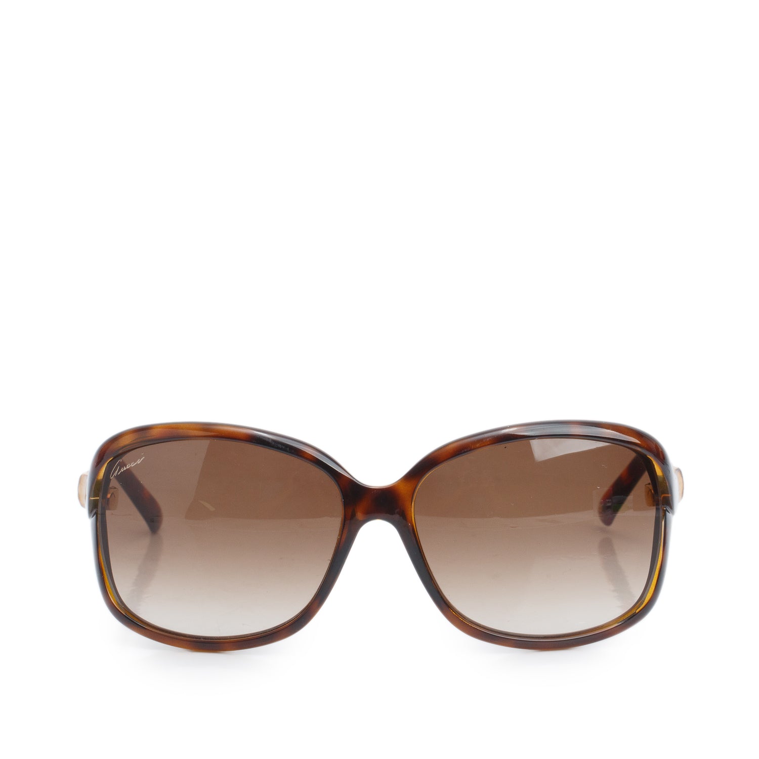 Gucci GG3671/S Havana Oversized Bamboo Sunglasses w/ Case