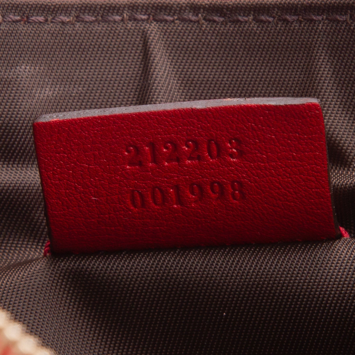 Gucci Red Calfskin Signature New Britt Wristlet