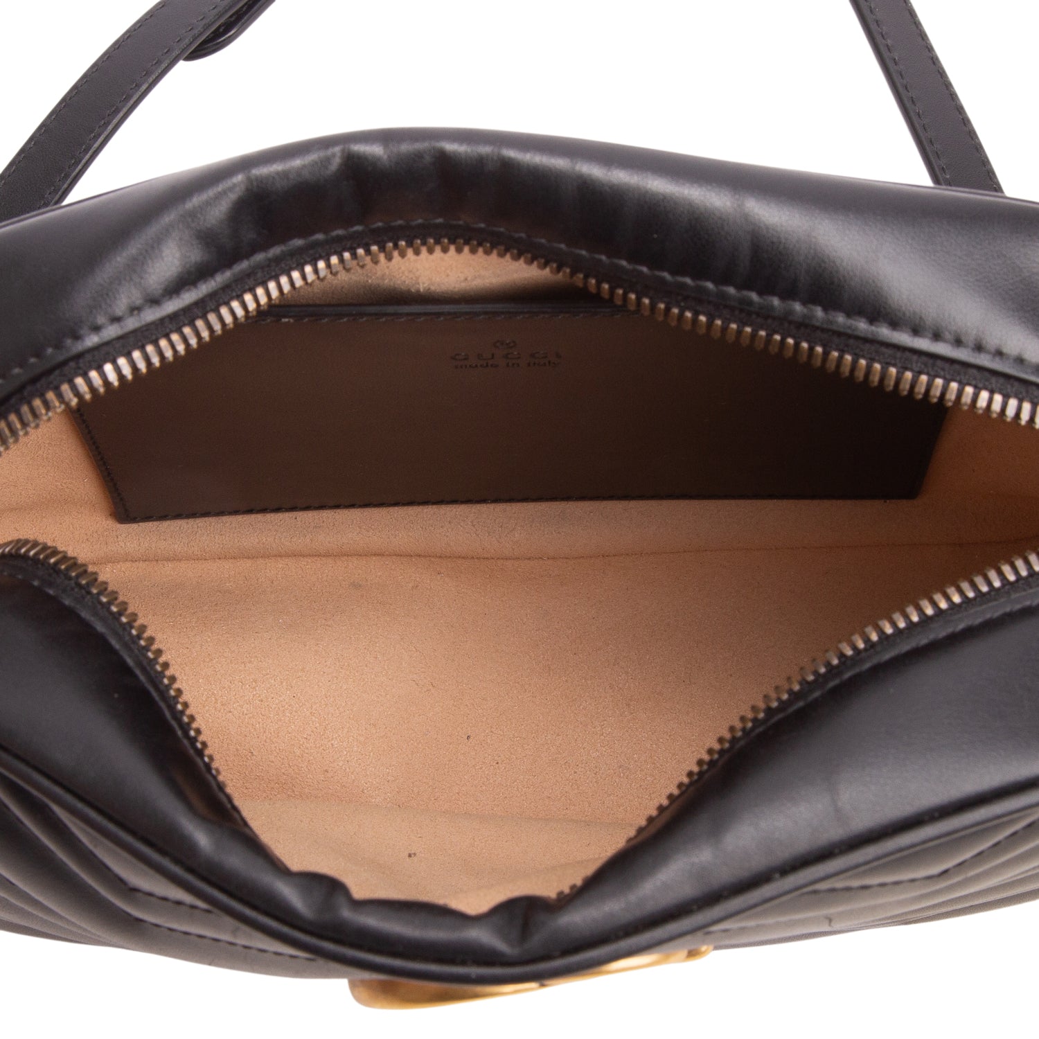 Gucci Black GG Marmont Matelasse Small Camera Bag w/ Box