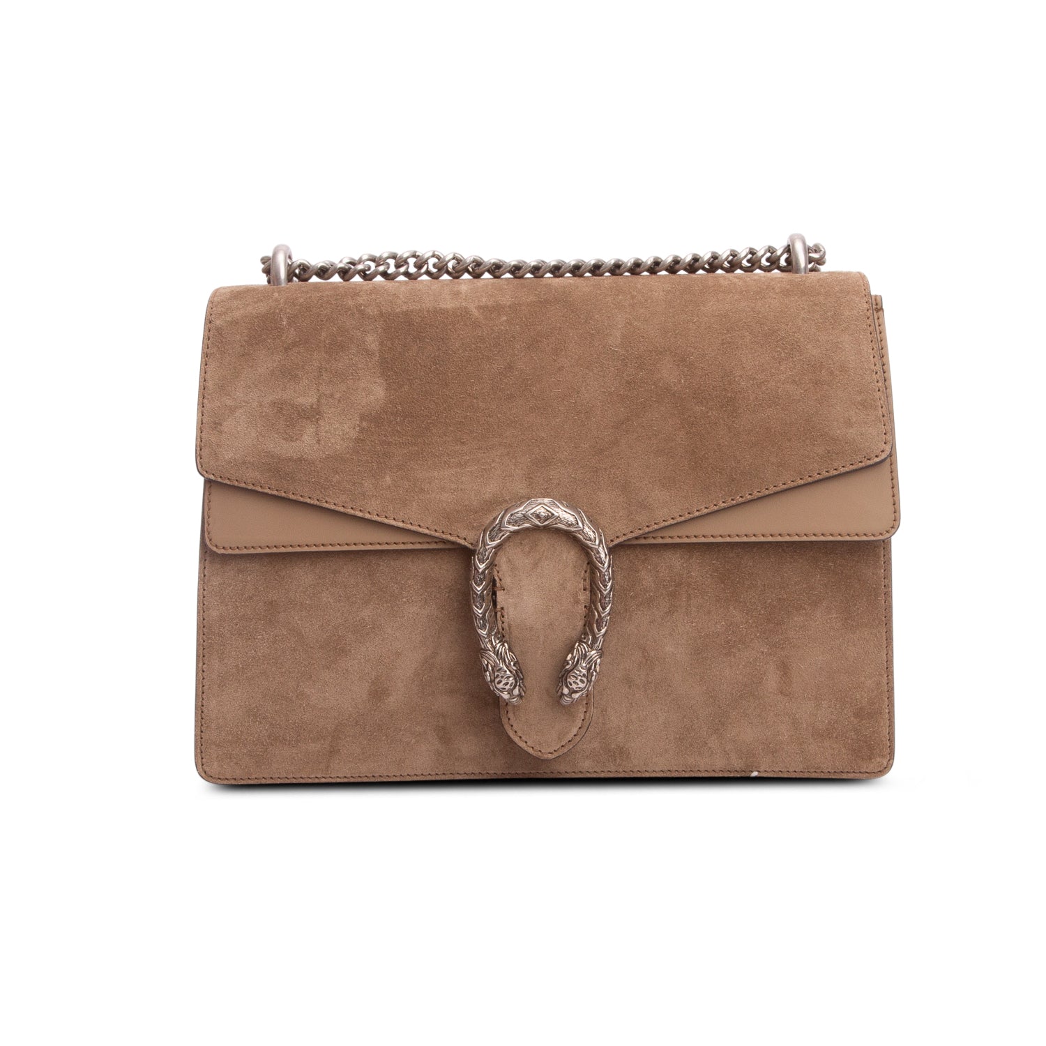 Gucci Brown Suede Medium Dionysus Shoulder Bag w/ Box
