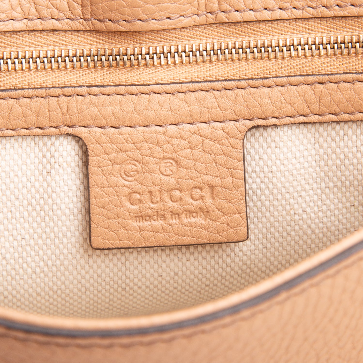 Gucci Brown Leather Medium Soho Flap Crossbody Bag w/ Box