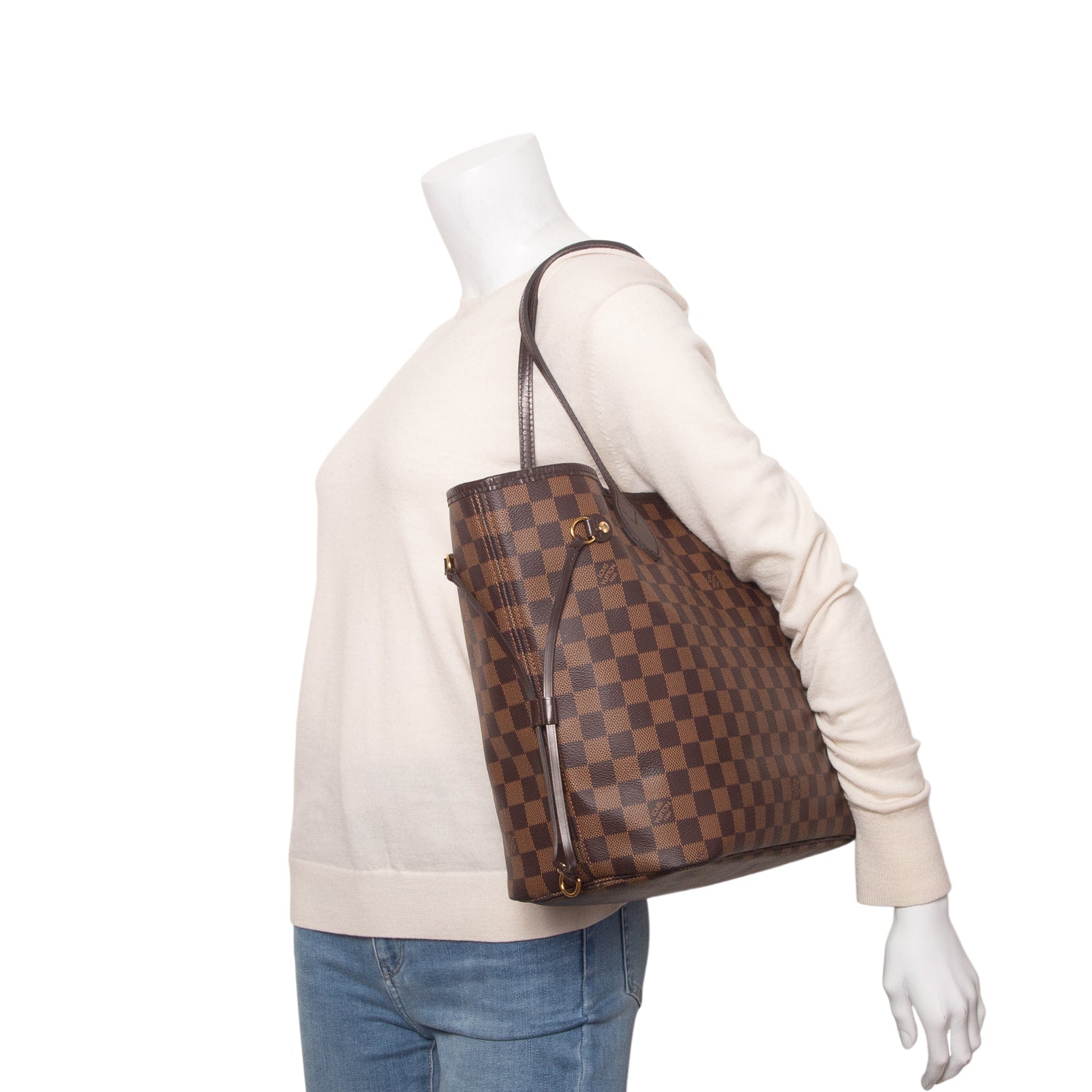 Louis Vuitton Damier Ebene Neverfull MM w/ Pouch