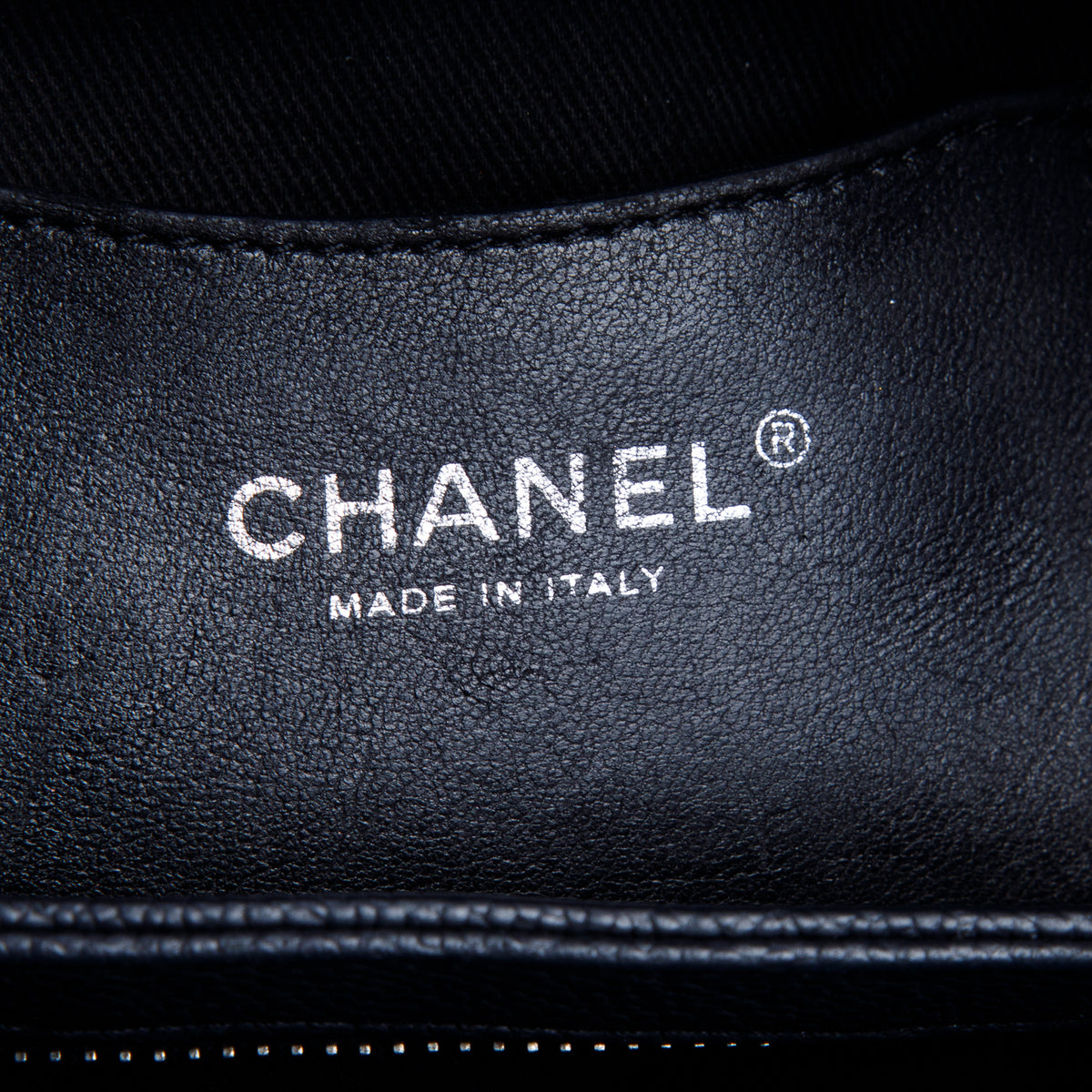 Chanel Black Quilted Caviar Large Juste Mademoiselle Bowling Bag w/ Authenticity Card