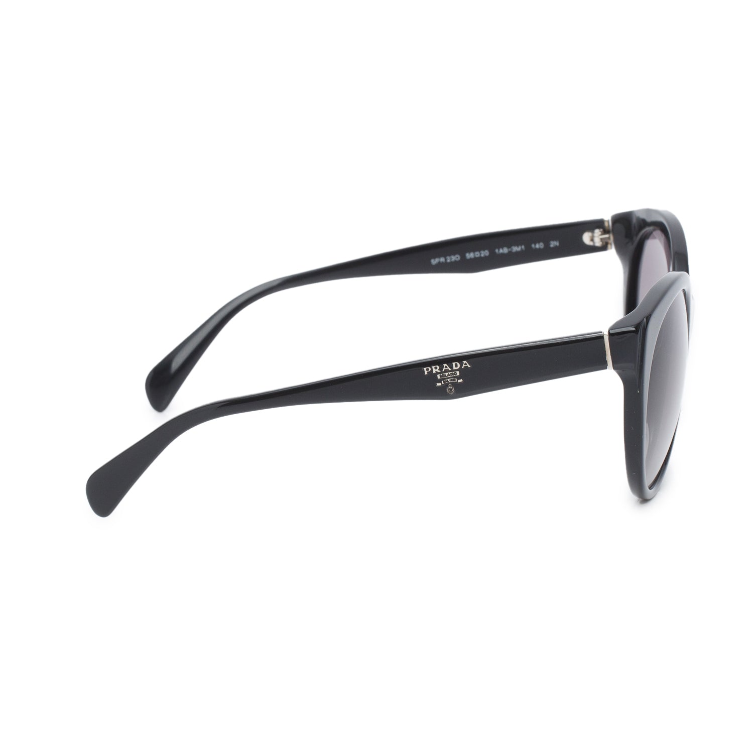 PRADA SPR 230 Black Acetate Cat-Eye Sunglasses w/ Case