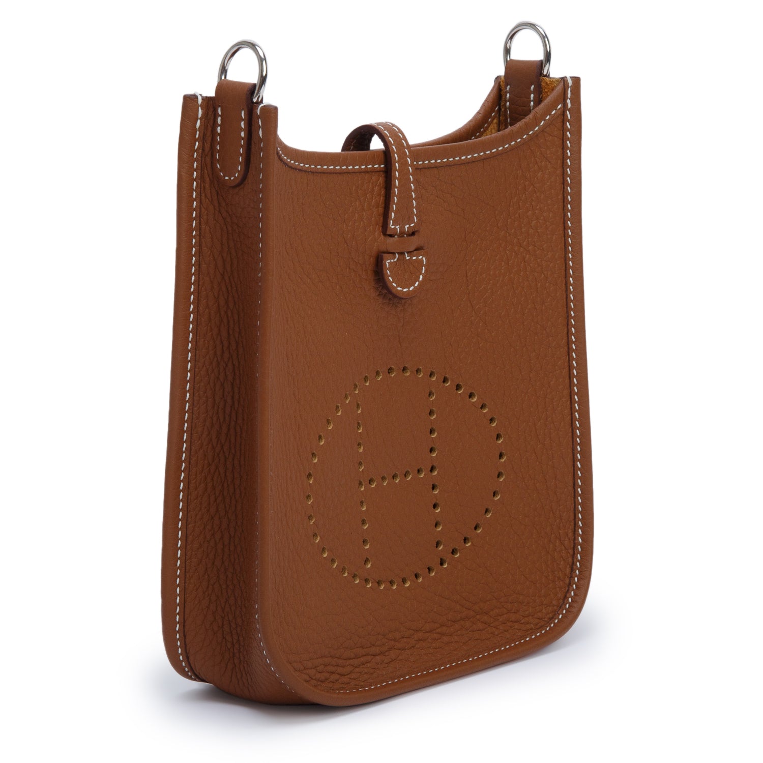 Hermes 2023 Gold Taurillon Clemence Amazone Evelyne TPM 16 w/ Box