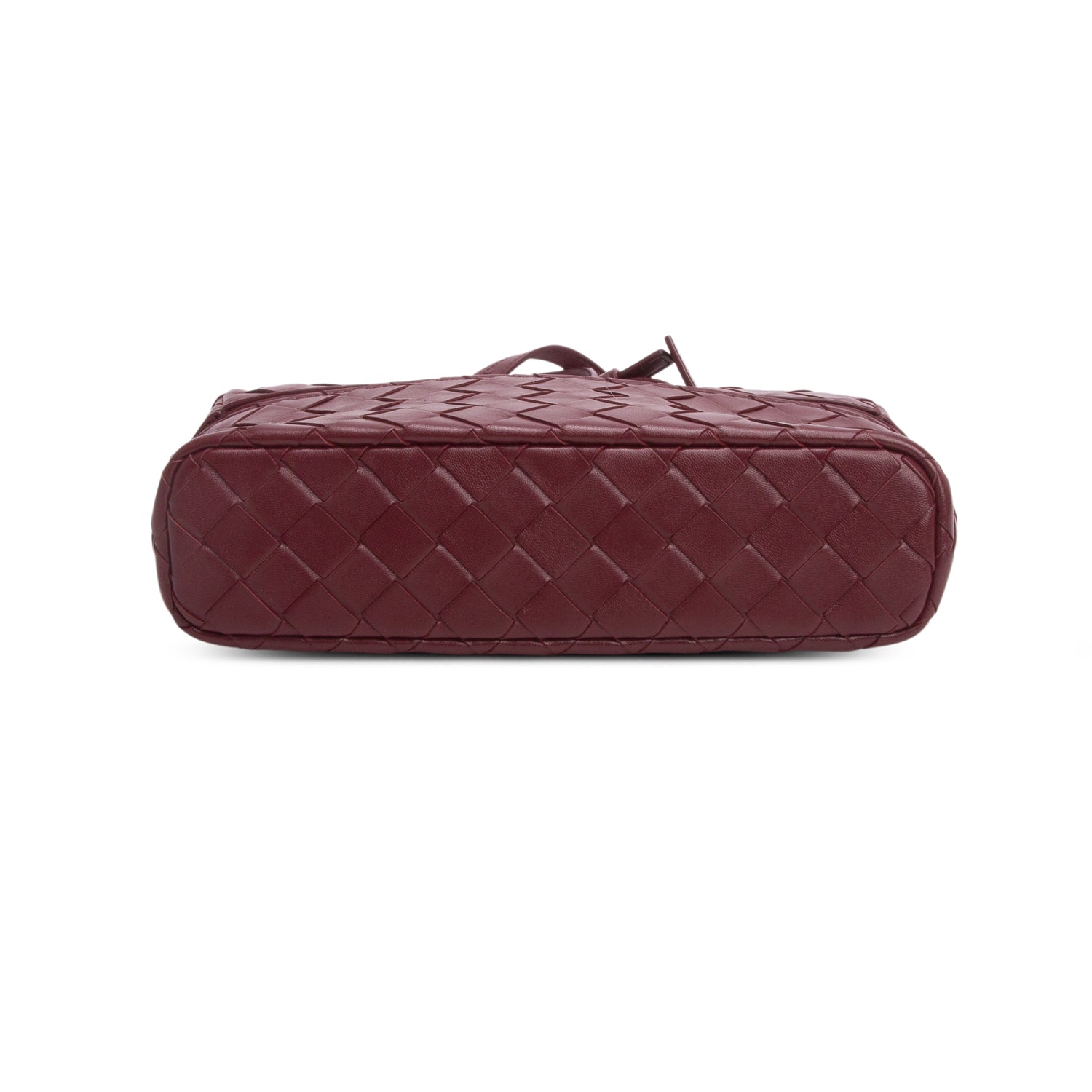 Bottega Veneta Burgundy Nappa Intrecciato Bang Bang Vanity Case w/ Strap