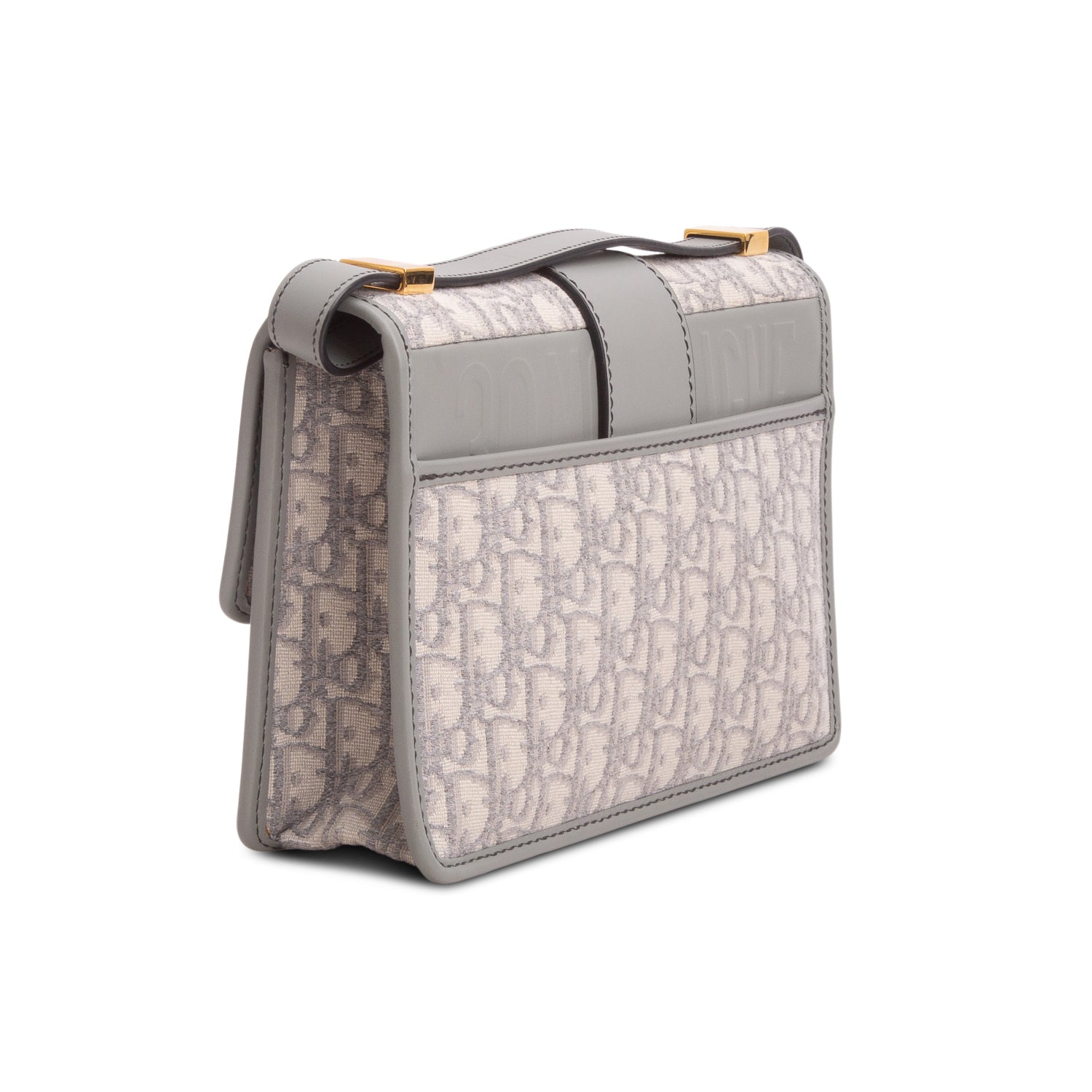 Christian Dior 2022 Grey Oblique 30 Montaigne Flap Bag w/ Box