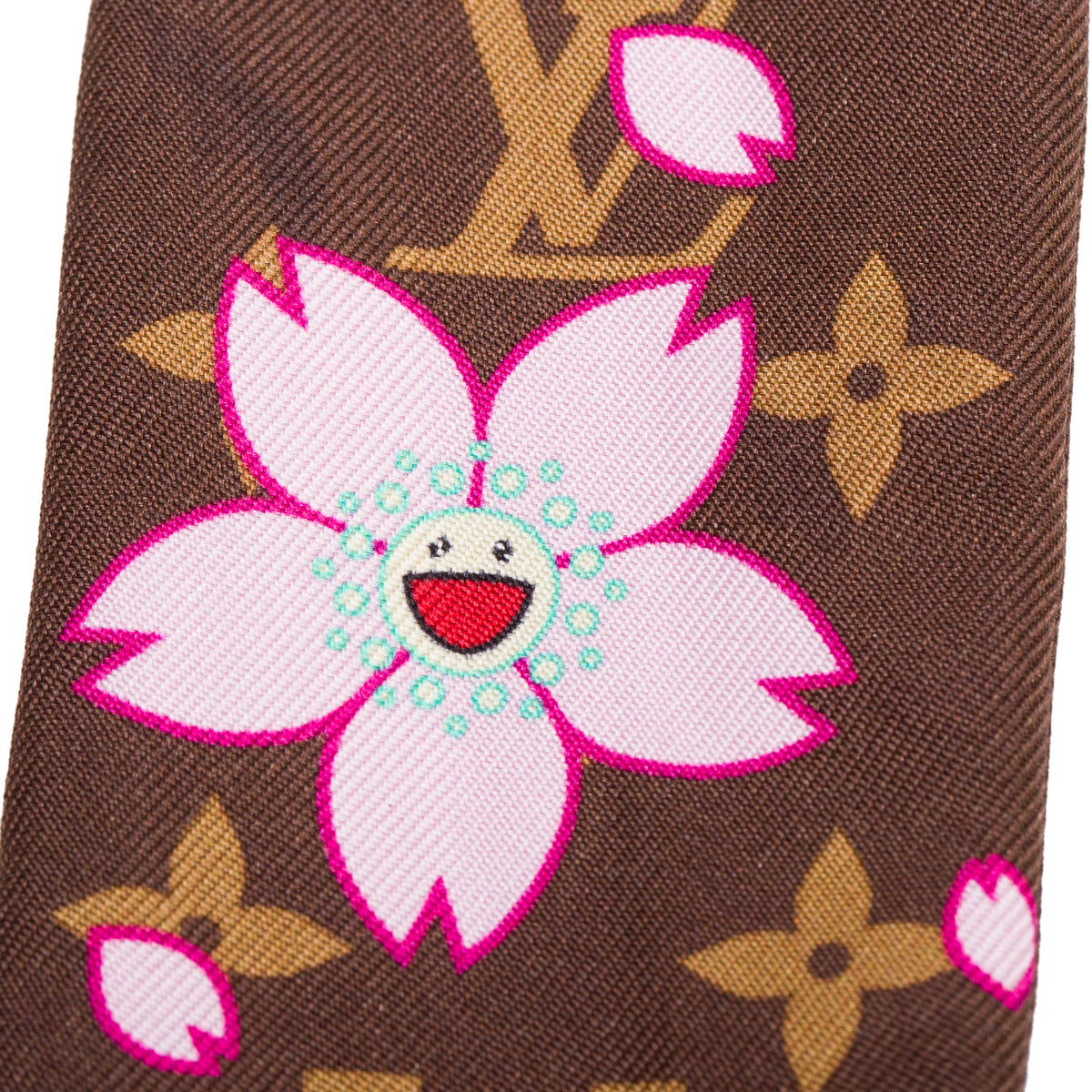 Louis Vuitton LV x TM Brown Monogram Cherry Blossom Silk BB Bandeau