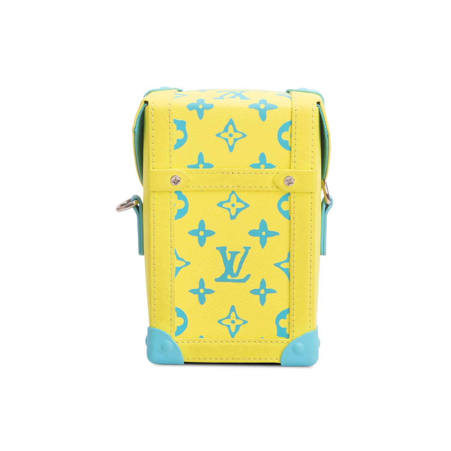 Louis Vuitton 2023 Green/Blue Monogram Playground Vertical Trunk Wearable Wallet w/ Strap