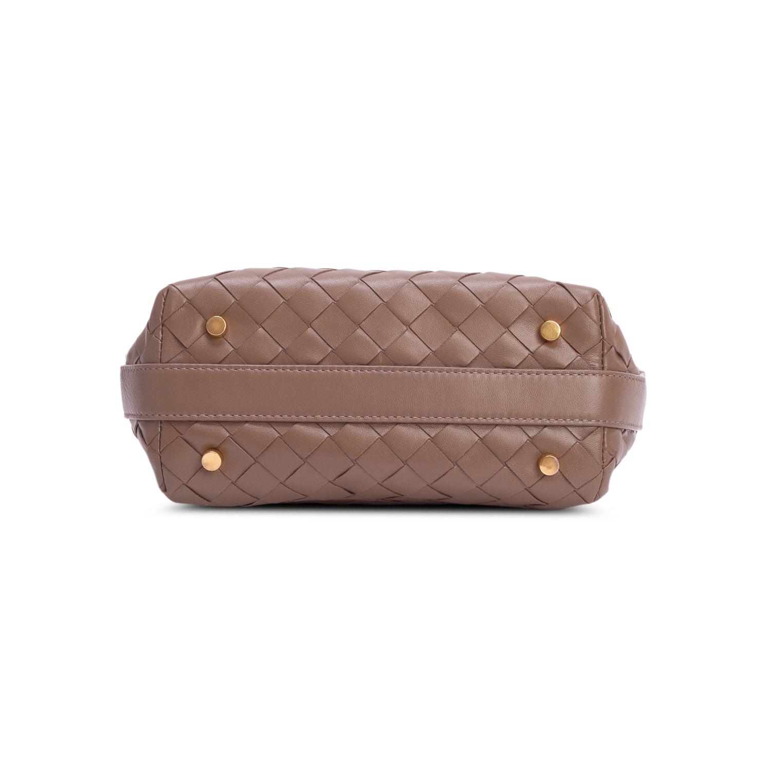 Bottega Veneta Taupe Calfskin Nappa Intrecciato Mini Wallace