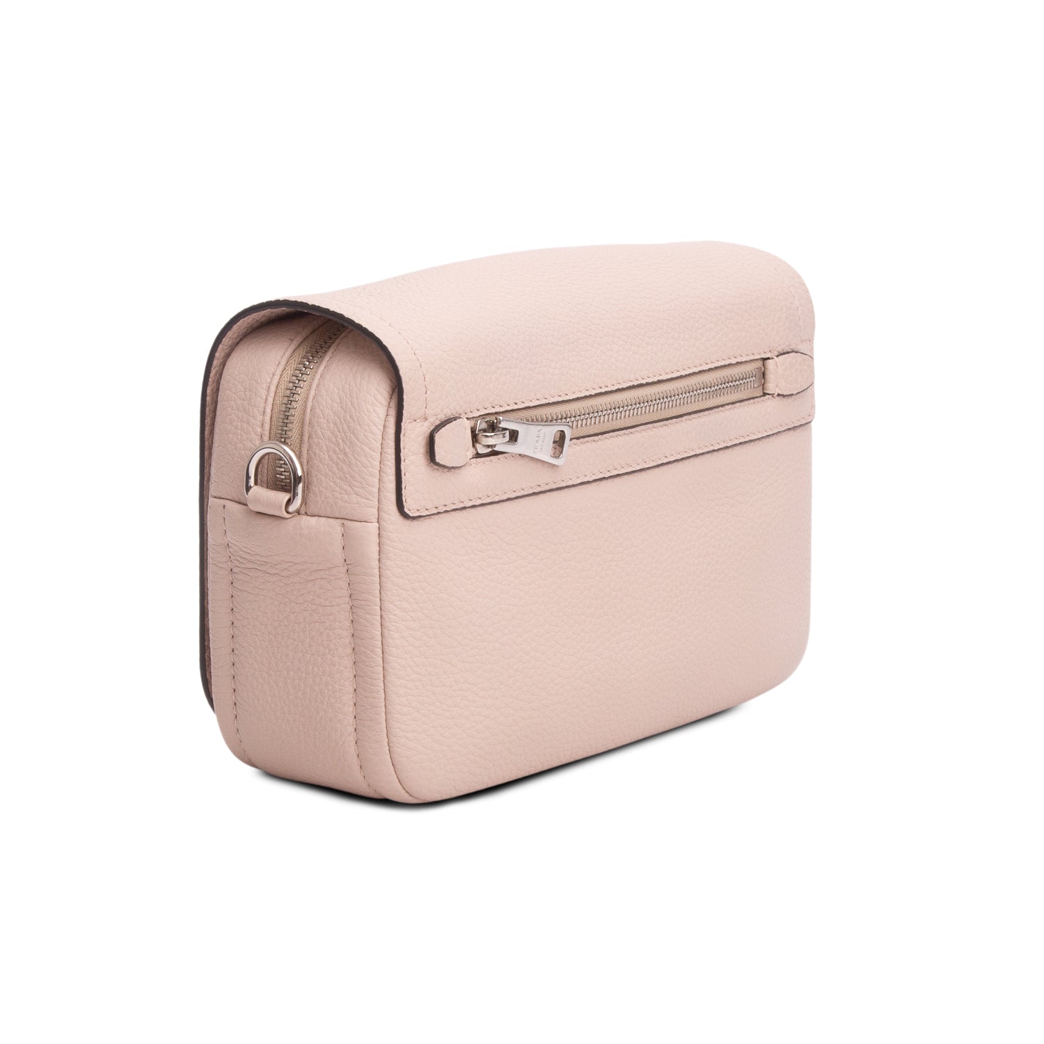 Prada Pink Vitello Daino Soft Logo Flap Crossbody Bag w/ Box & Straps