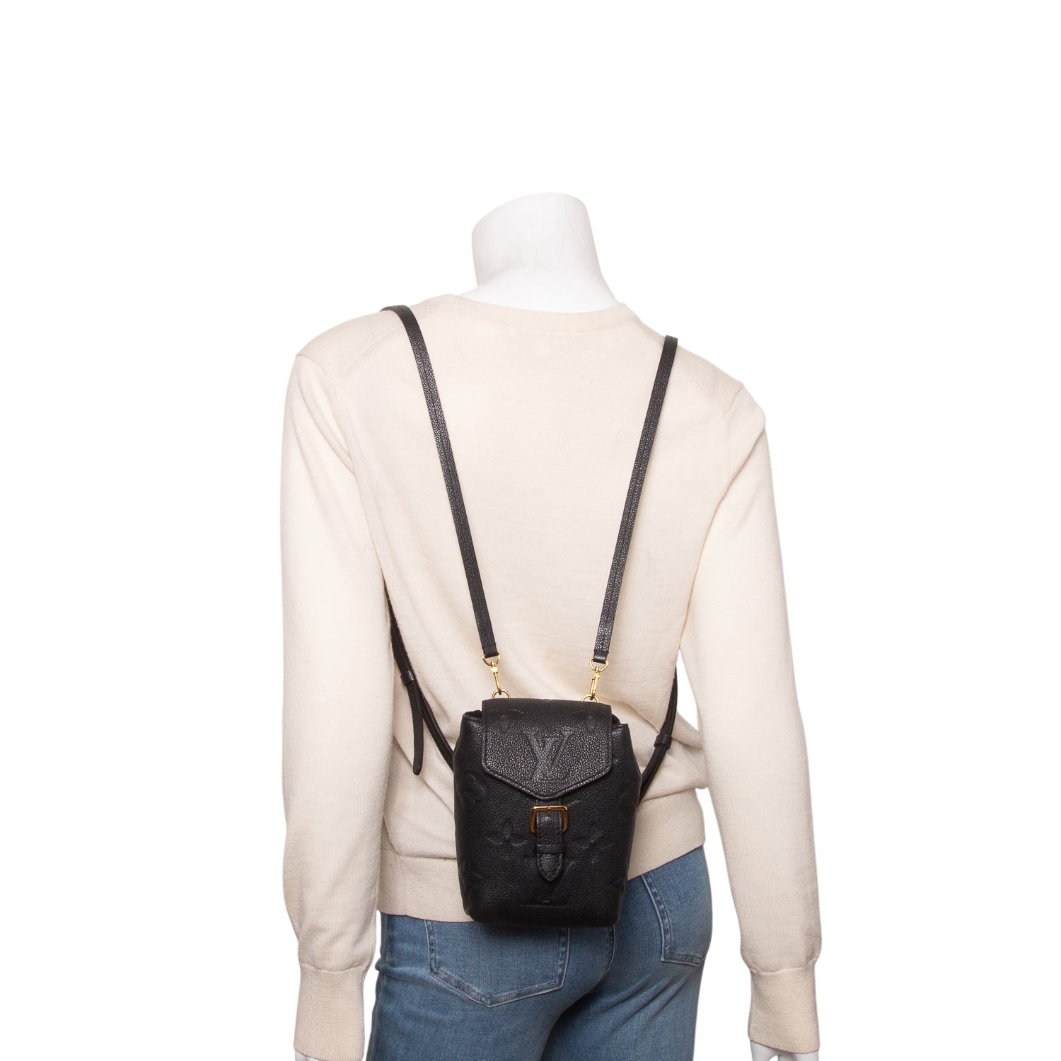 Louis Vuitton 2022 Black Empreinte Monogram Giant Tiny Backpack w/ Box & Receipt