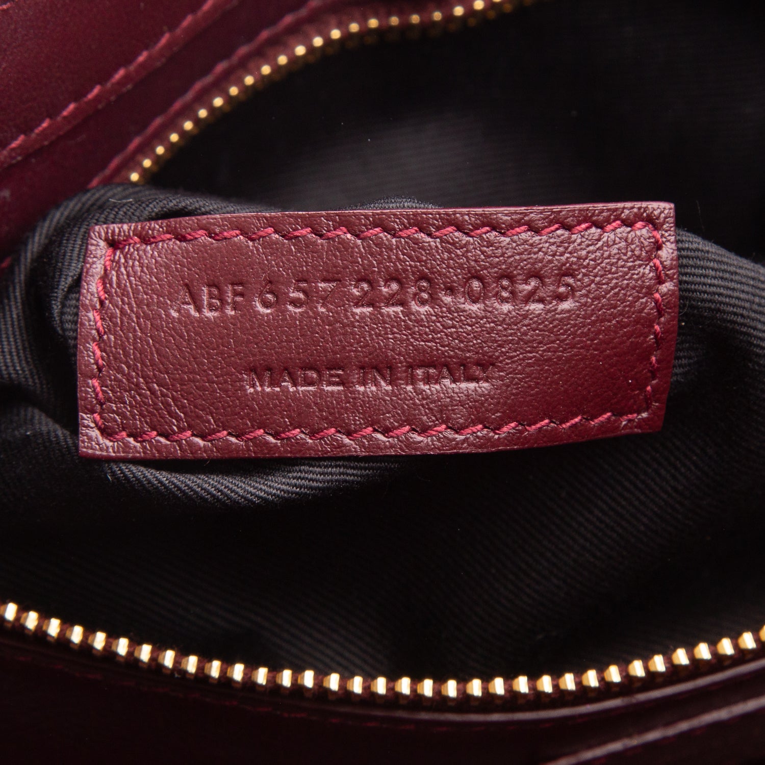 Saint Laurent 2025 Burgundy Patent Leather Calfskin Le 5 a 7 Mini Hobo