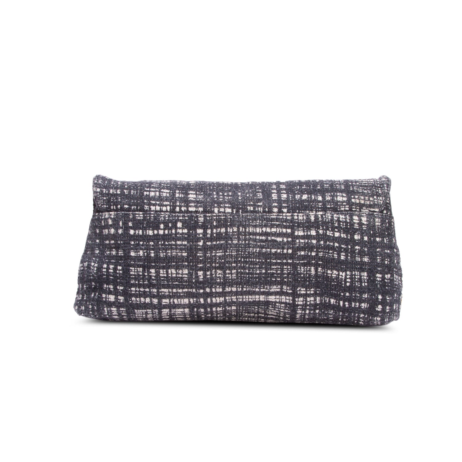 Prada Grey Tweed Large Lela Clutch