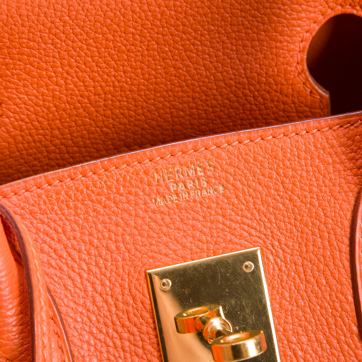 Hermes Orange Togo Birkin 30