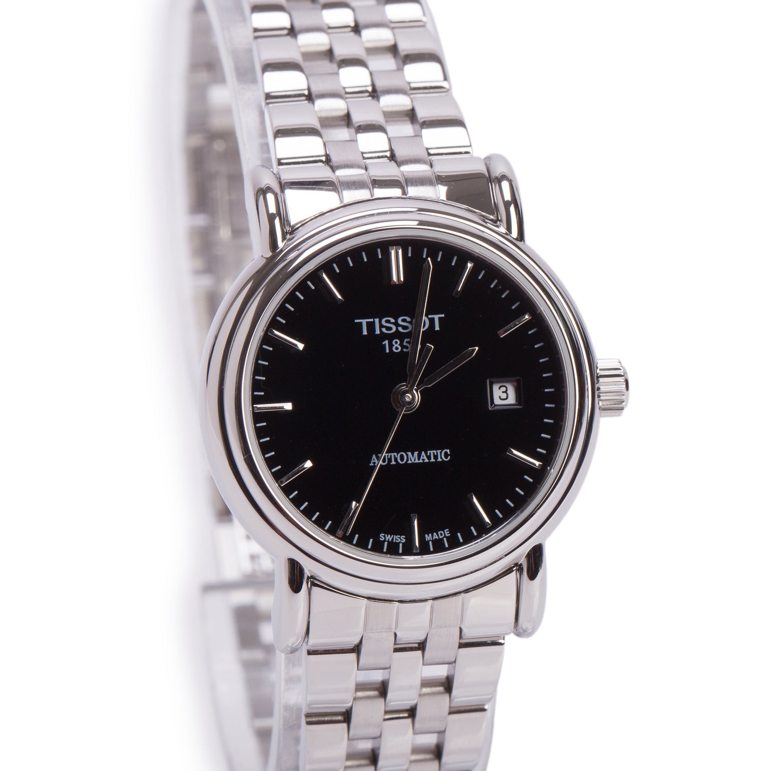 Tissot Stainless Steel T-My Lady 27 MM Automatic Watch Black Dial w/ Box & Papers