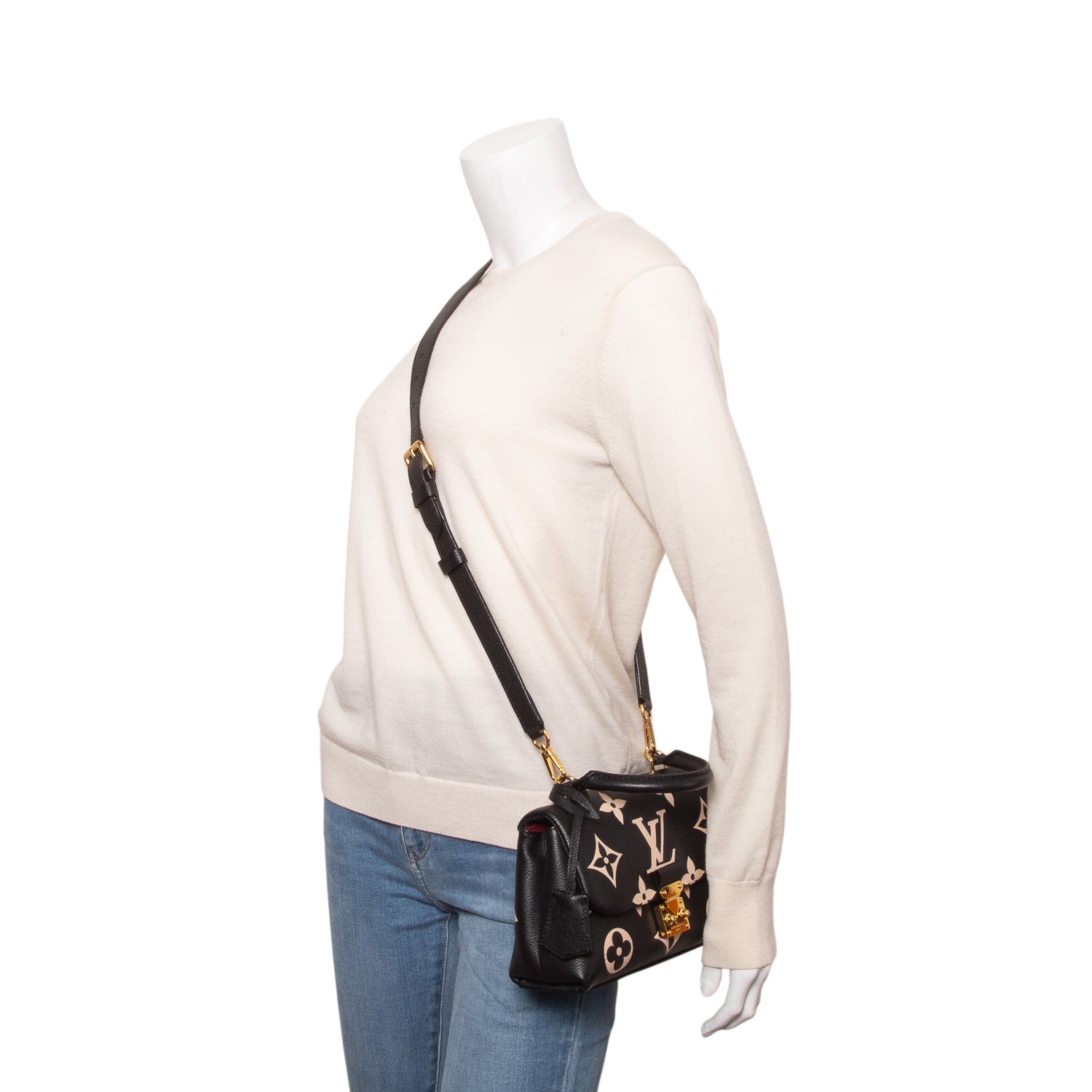 Louis Vuitton Black Empreinte Monogram Giant Madeleine BB w/ Box & Strap