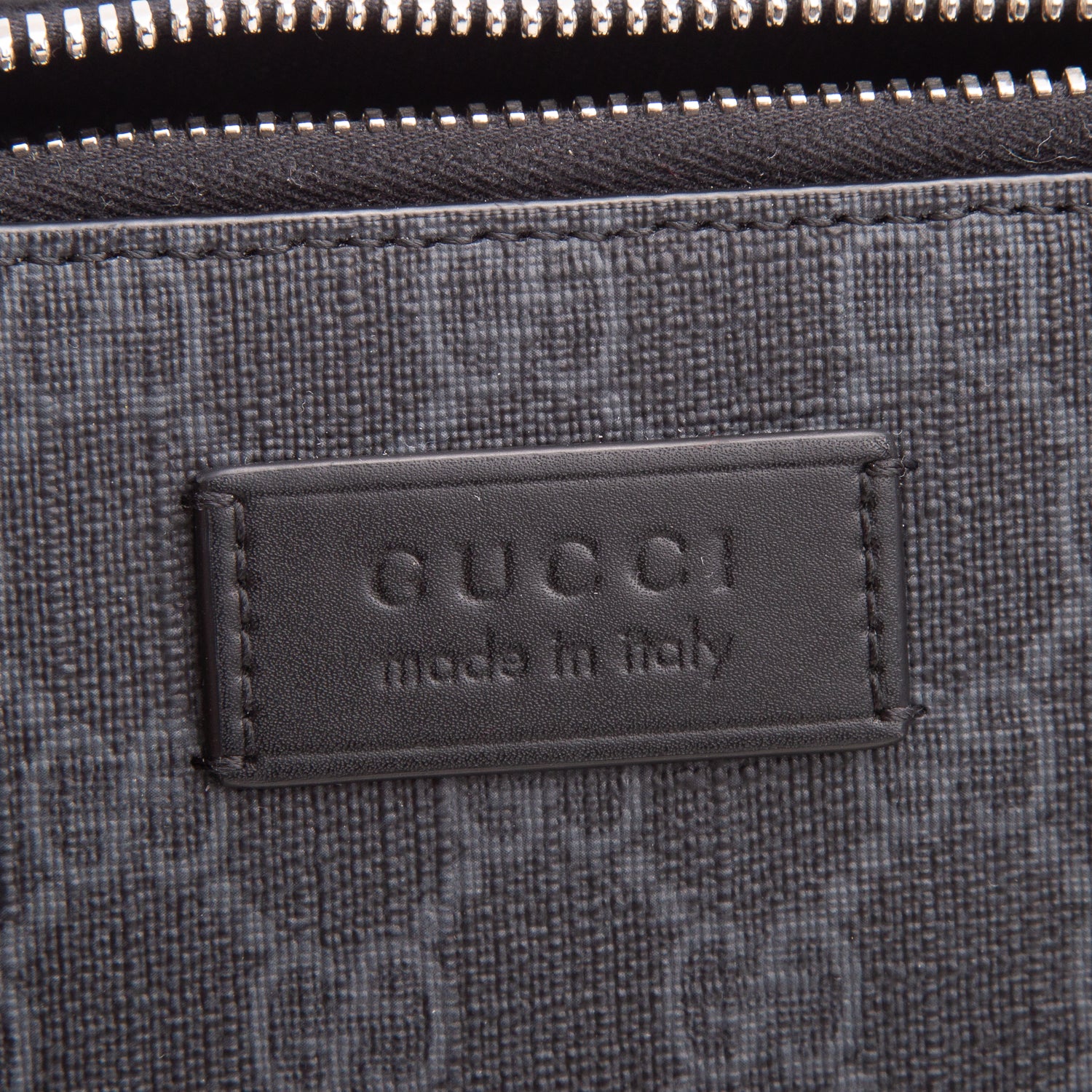 Gucci Black GG Supreme Monogram Calfskin Web Medium Messenger Bag