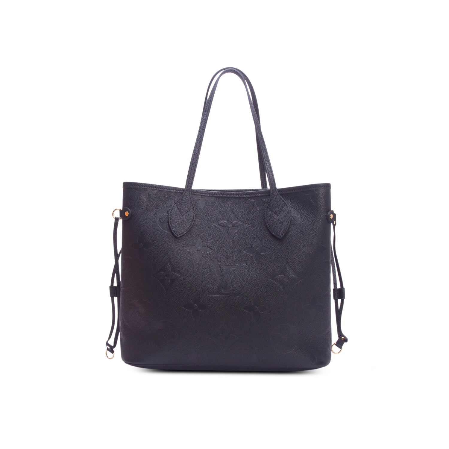 Louis Vuitton Black Empreinte Monogram Giant Neverfull MM w/ Box & Pouch