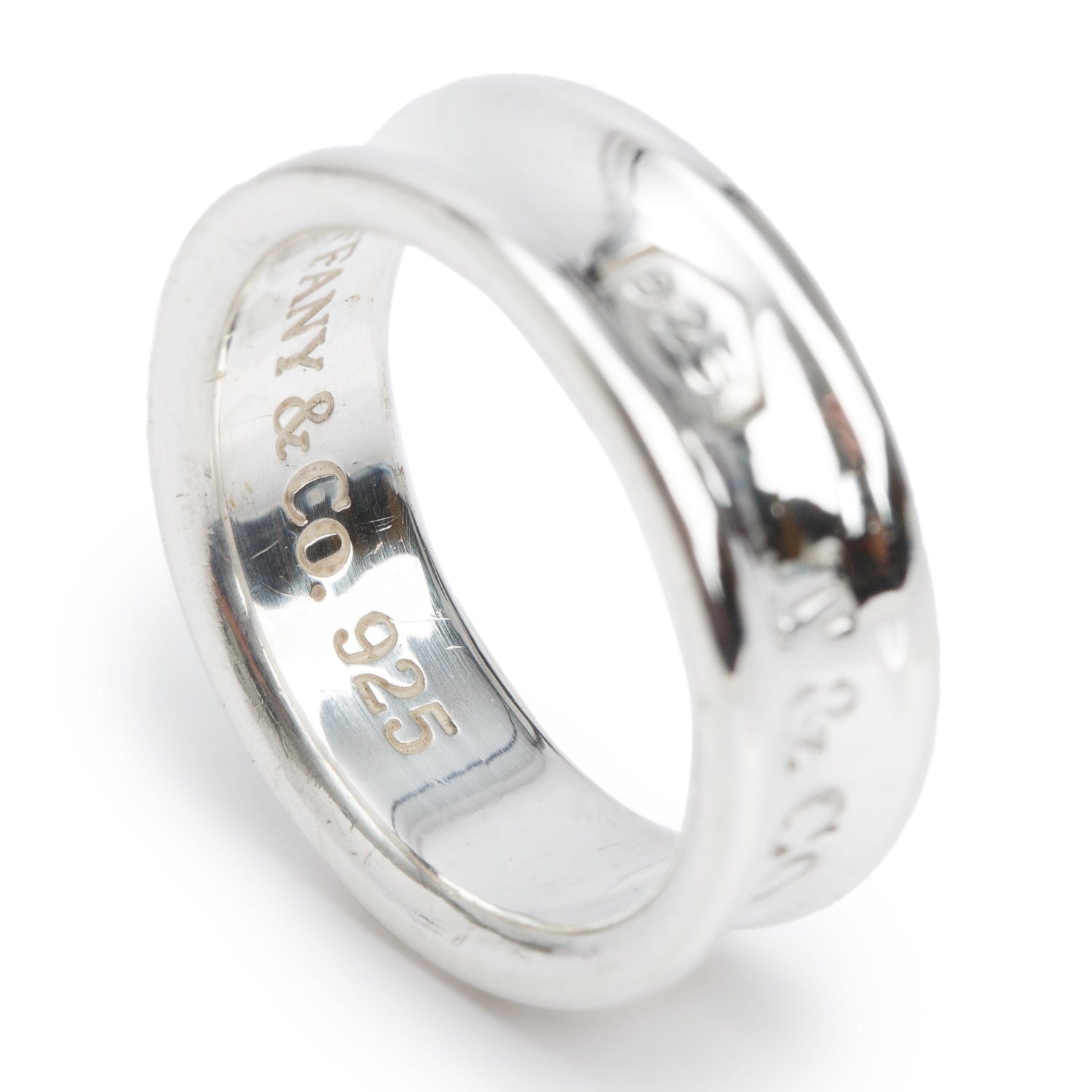 Tiffany & Co. Sterling Silver Medium 1837 Ring, Size 6.52