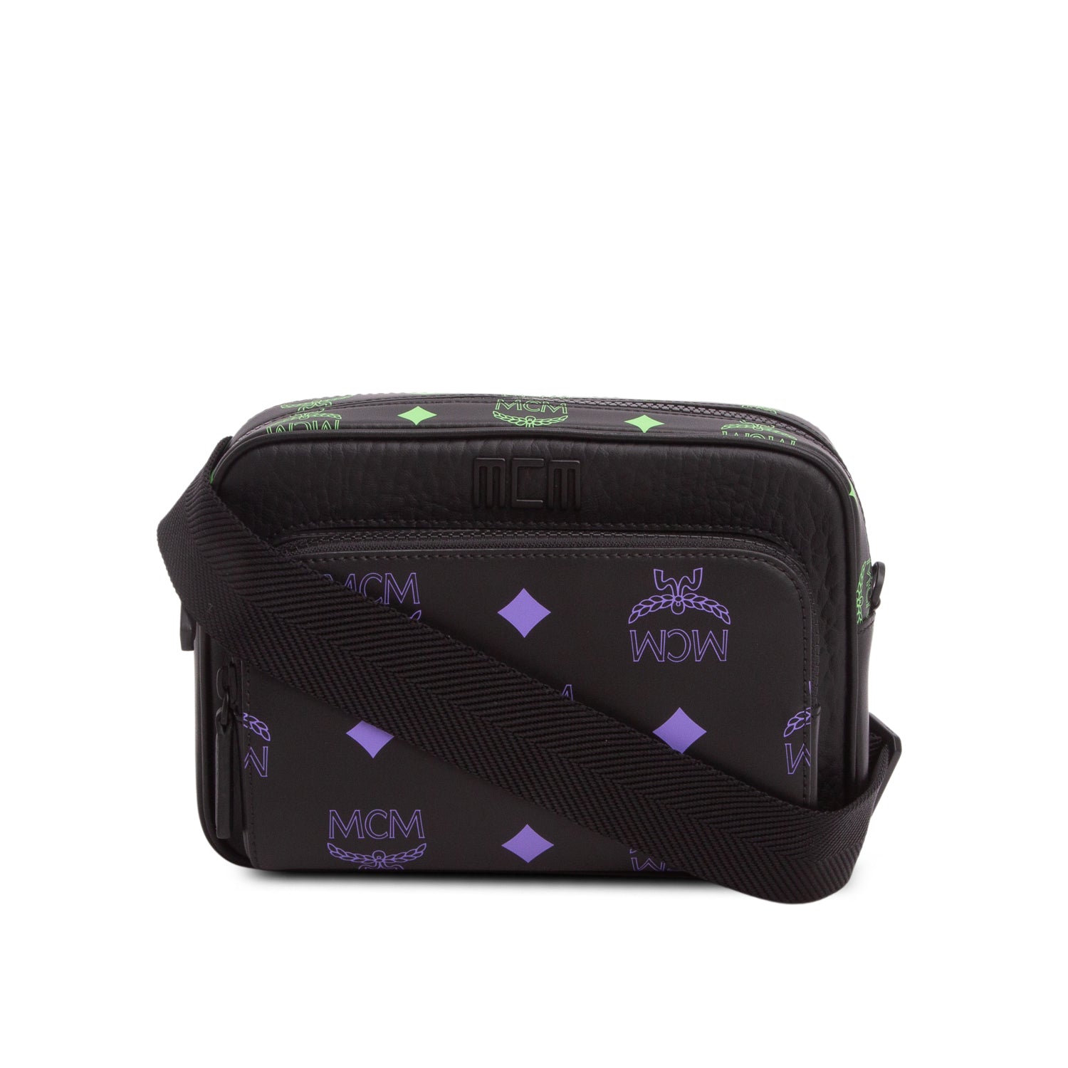 MCM Black Leather Color Splash Klassik Crossbody Bag