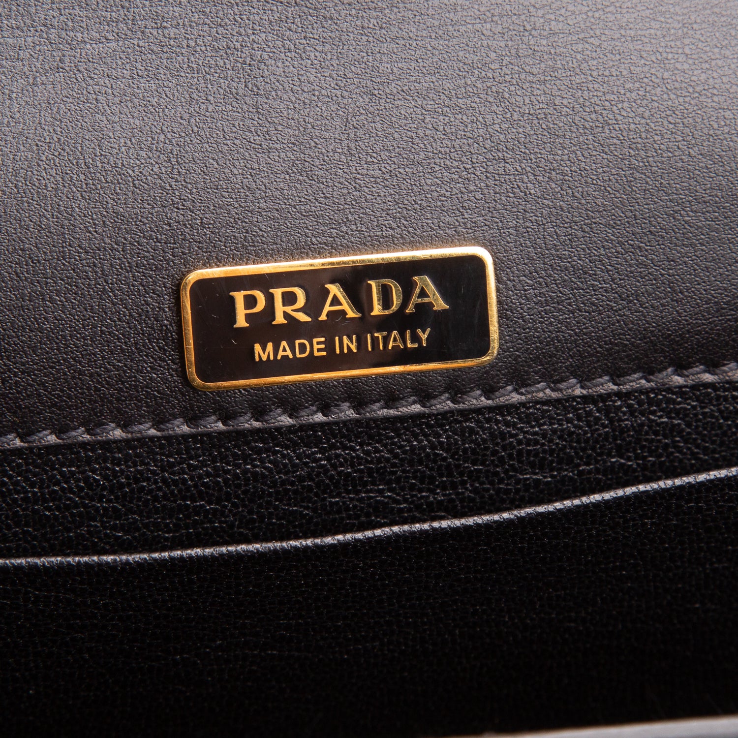 Prada Black City Calf Saffiano Cahier Bag w/ Authenticity Card