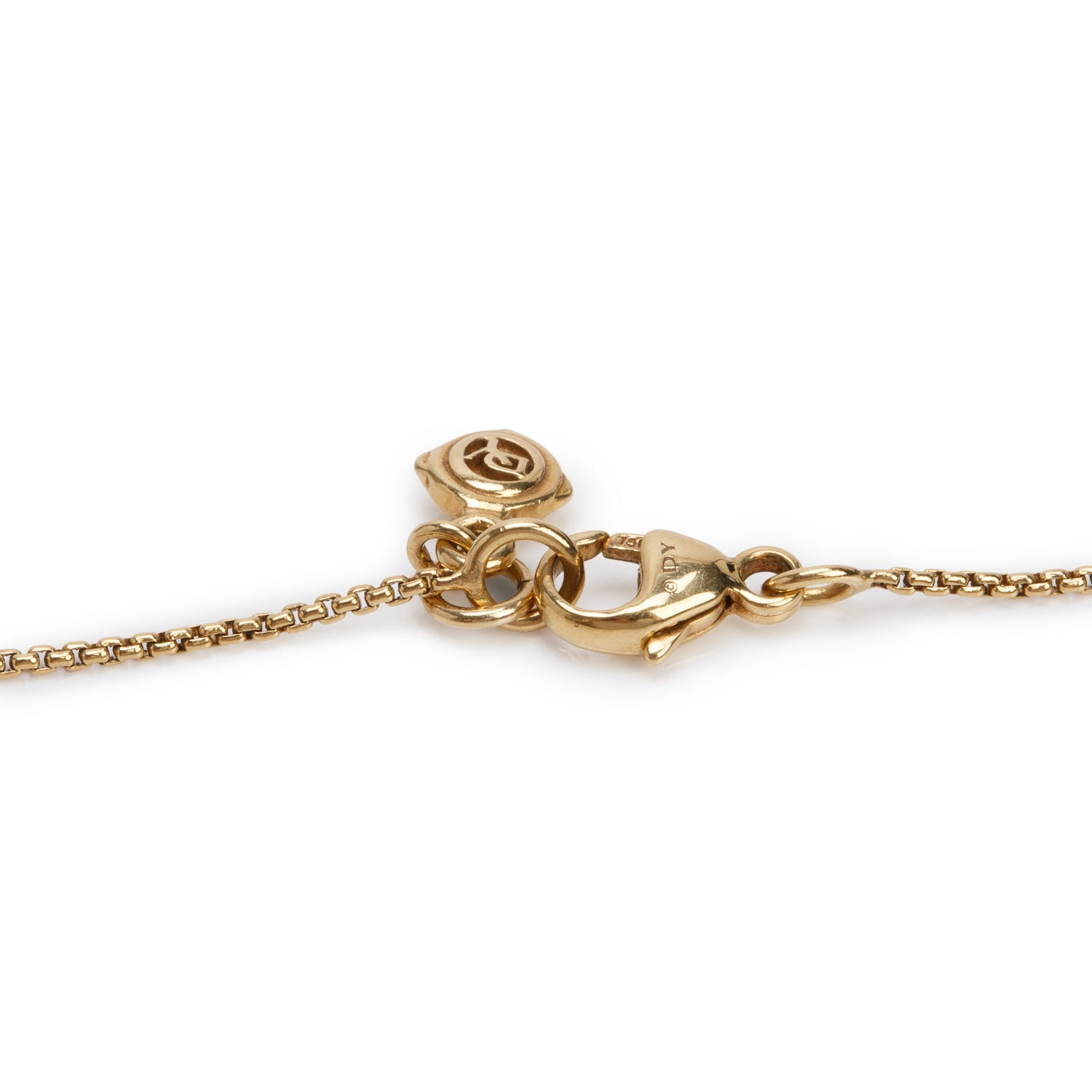David Yurman 18k Yellow Gold Diamond Le Petit Coeur Sculpted Heart Pendant Necklace w/ Box