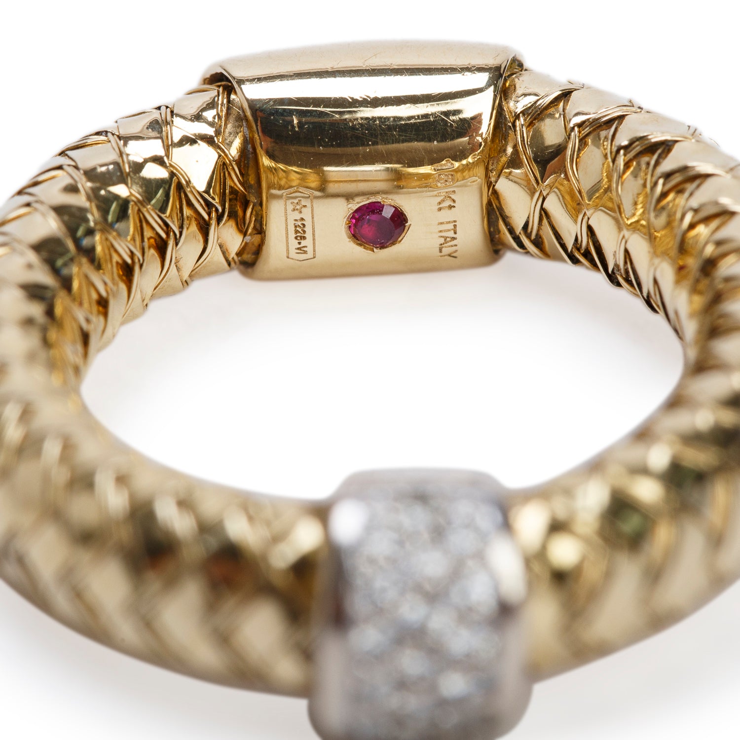 Roberto Coin 18k Yellow Gold Diamond Primavera Cocktail Ring, Size 6