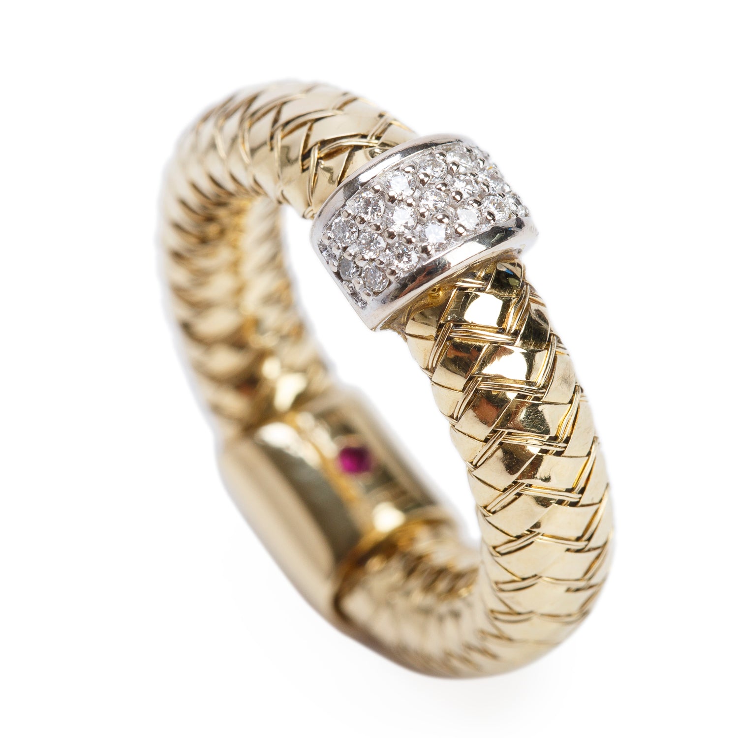 Roberto Coin 18k Yellow Gold Diamond Primavera Cocktail Ring, Size 6