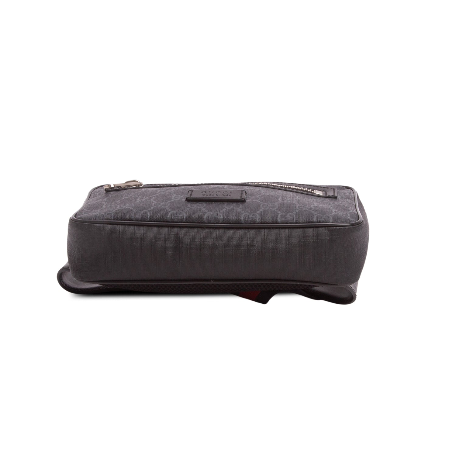 Gucci Black Soft GG Supreme Monogram Web Belt Bag