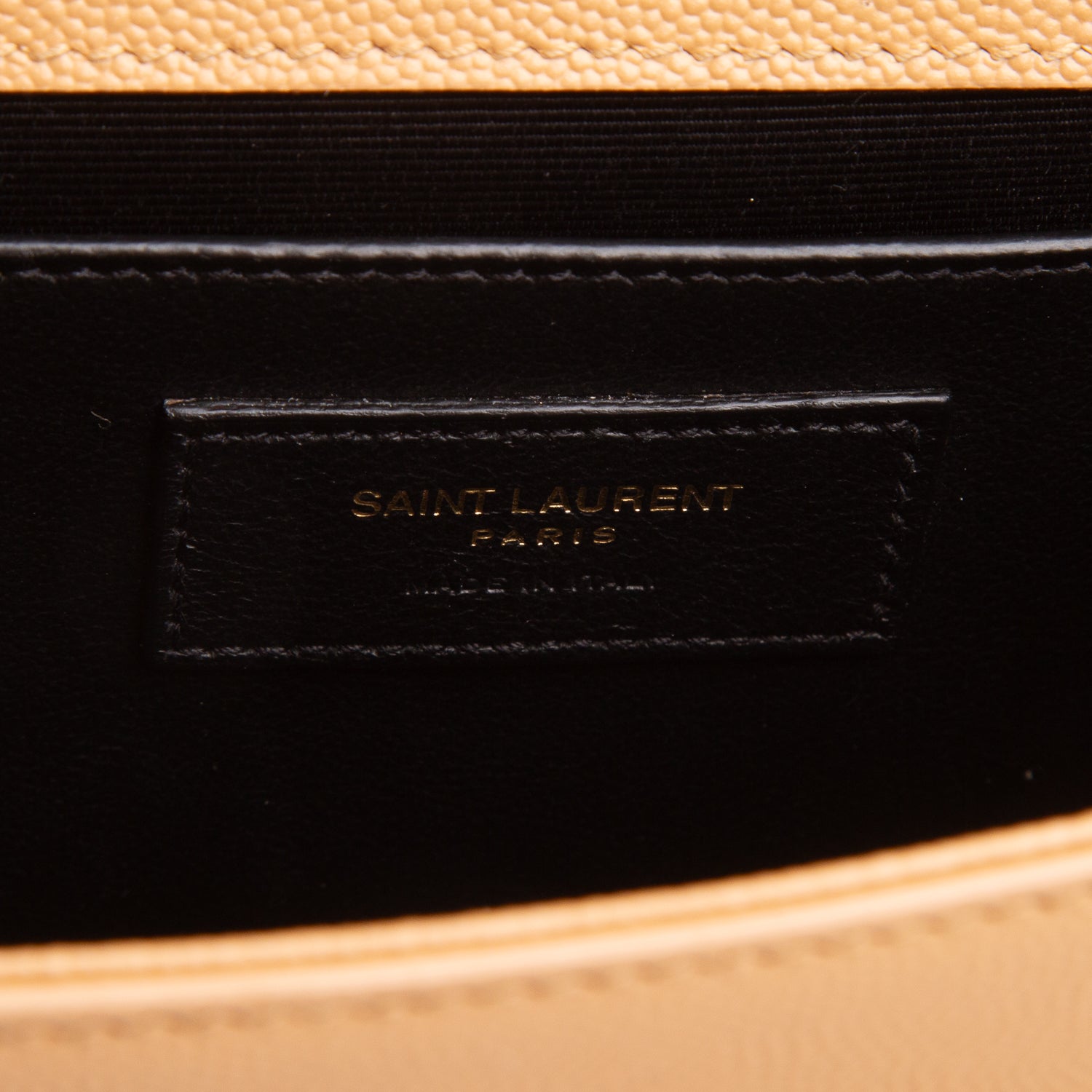 Saint Laurent 2022 Brown Grain De Poudre Small Kate Chain Bag
