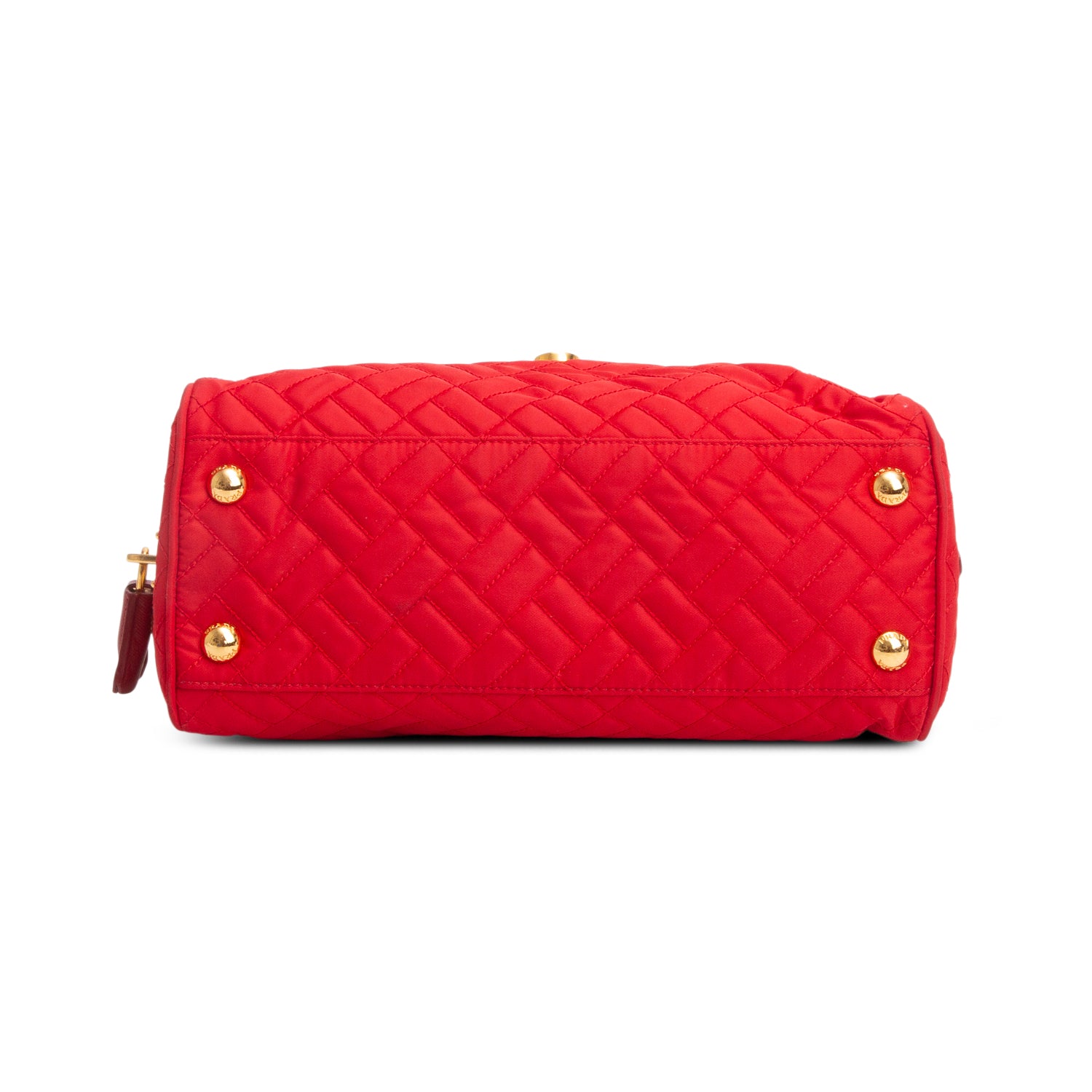 Prada Red Nylon Tessuto Impuntu Quilted Flap Shoulder Bag w/ Authenticity Card