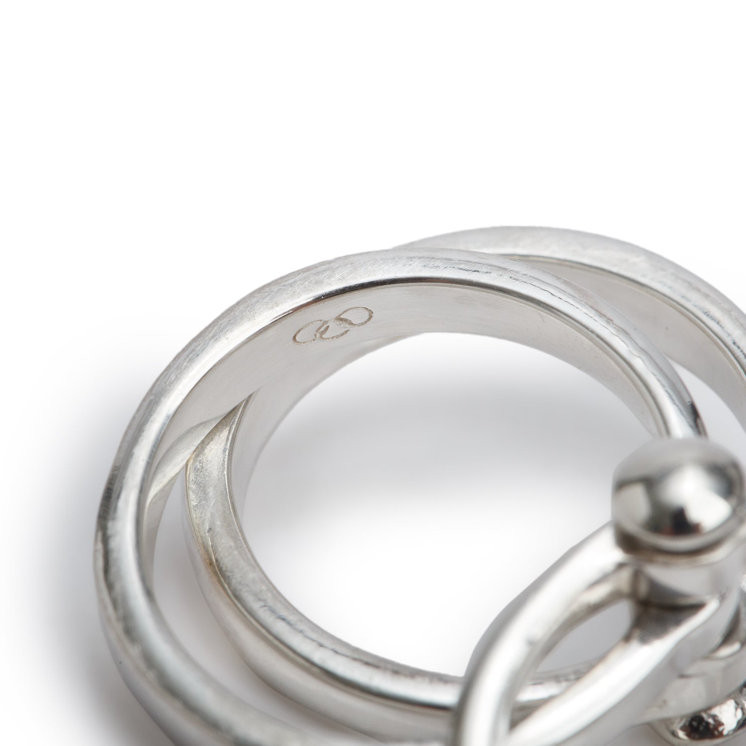 Links of London Sterling Silver Three Band Articulated Ring, Size 4
