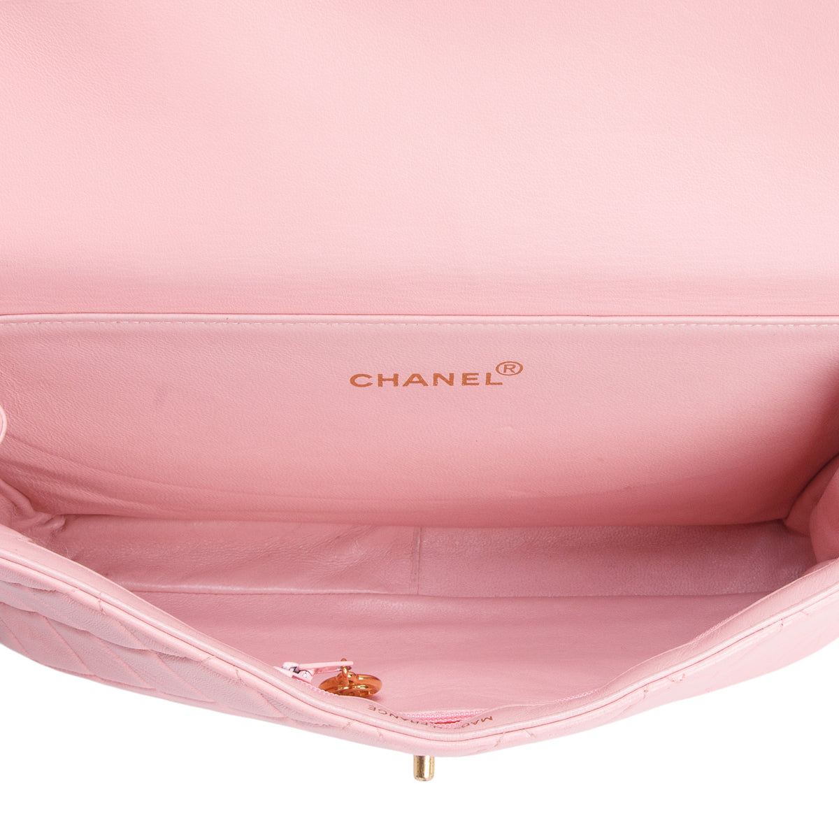 Chanel Vintage Pink Quilted Lambskin Double Sided Flap w/ Authenticity Card