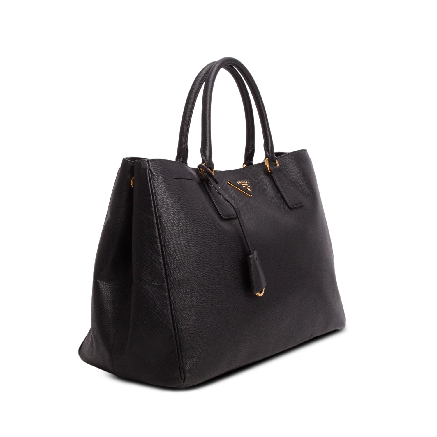 Prada Black Saffiano Lux Large Shopping Tote w/ Authenticity Card