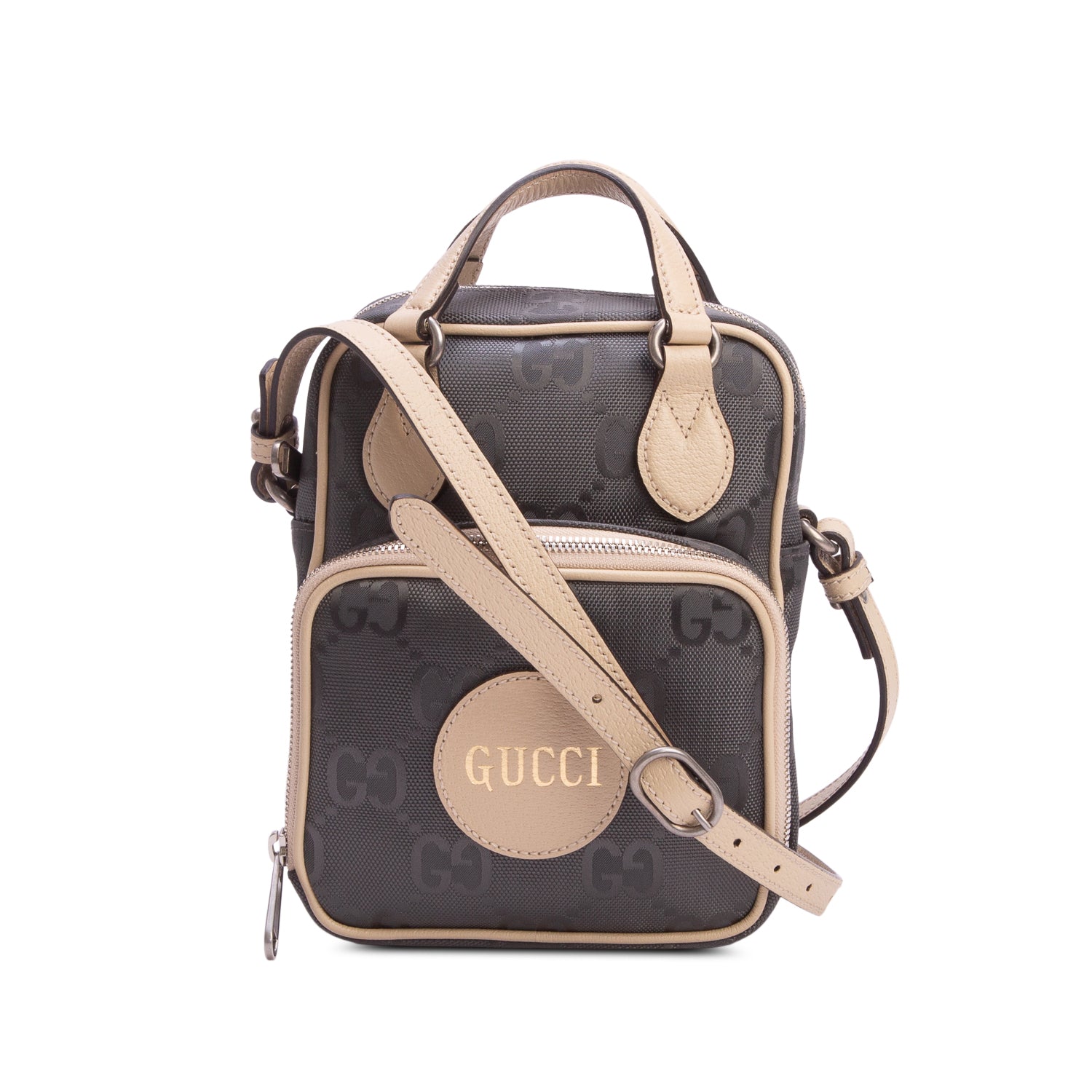 Gucci Grey Econyl Nylon Monogram Off The Grid Shoulder Bag w/ Box