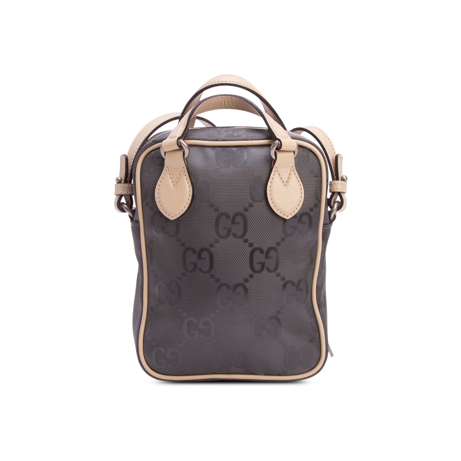 Gucci Grey Econyl Nylon Monogram Off The Grid Shoulder Bag w/ Box