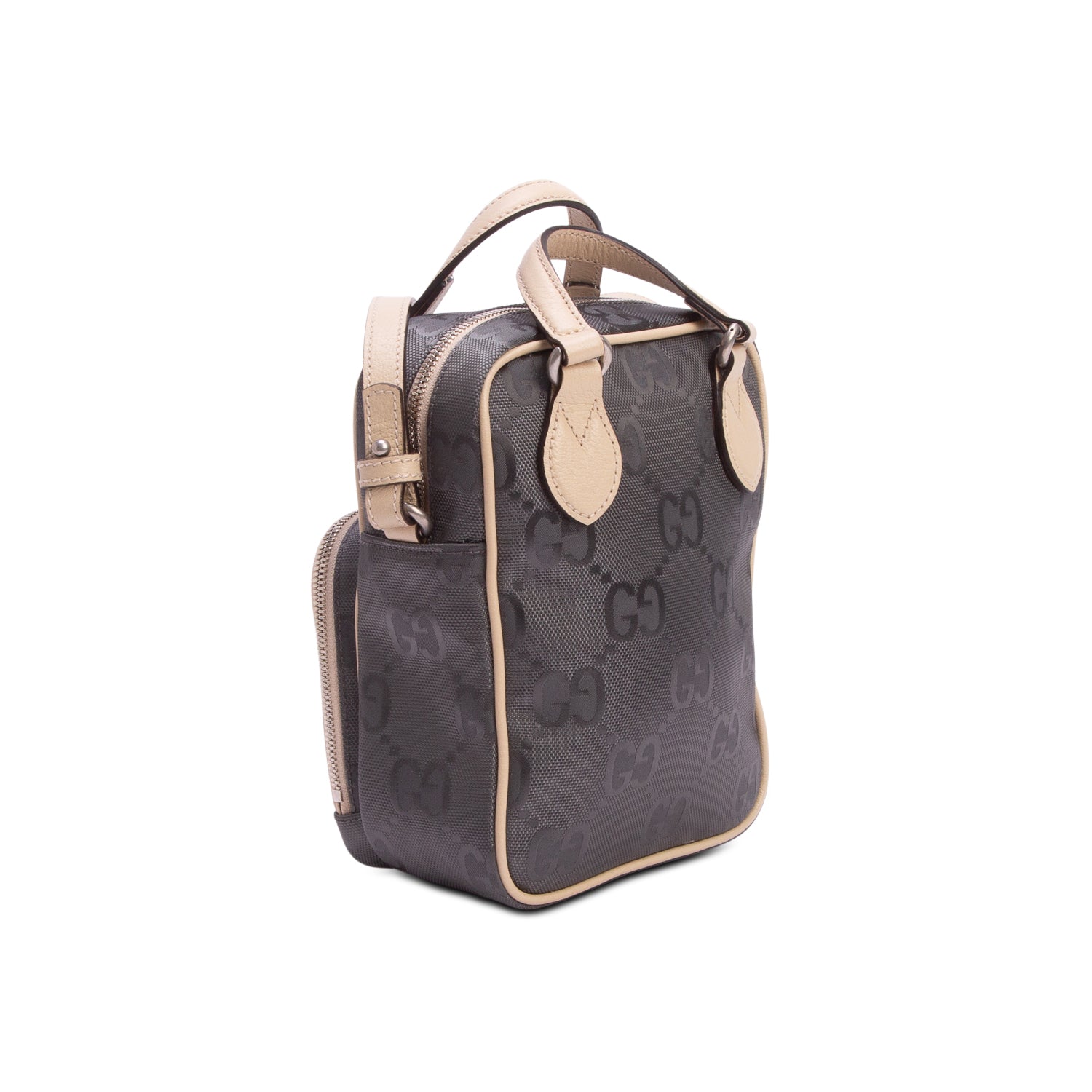 Gucci Grey Econyl Nylon Monogram Off The Grid Shoulder Bag w/ Box