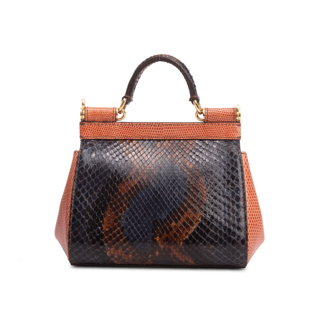 Dolce & Gabbana Multicolor Python Micro Miss Sicily w/ Strap