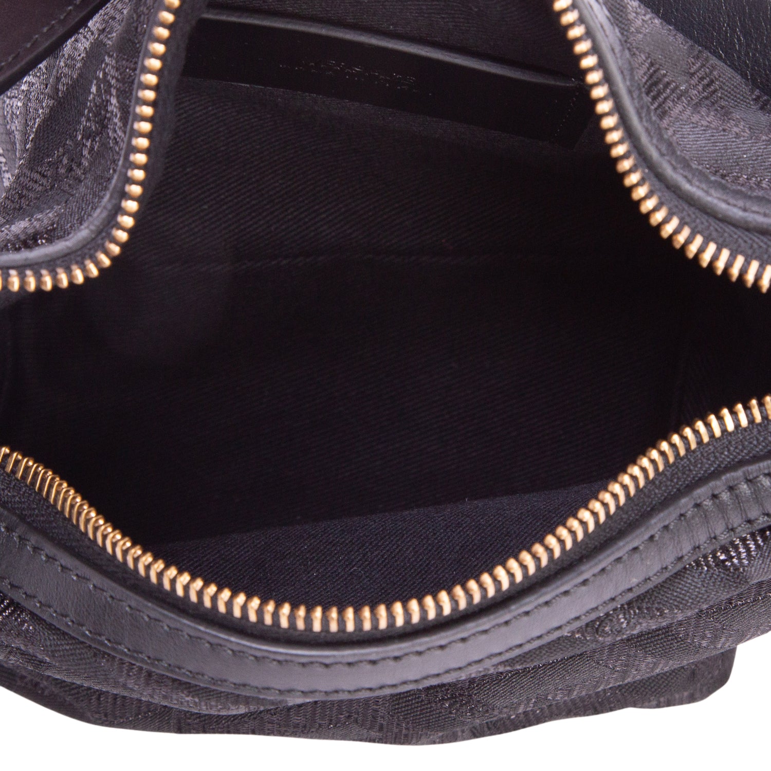 Versace Black Metallic Canvas La Greca Signature Mini Bag w/ Chainn