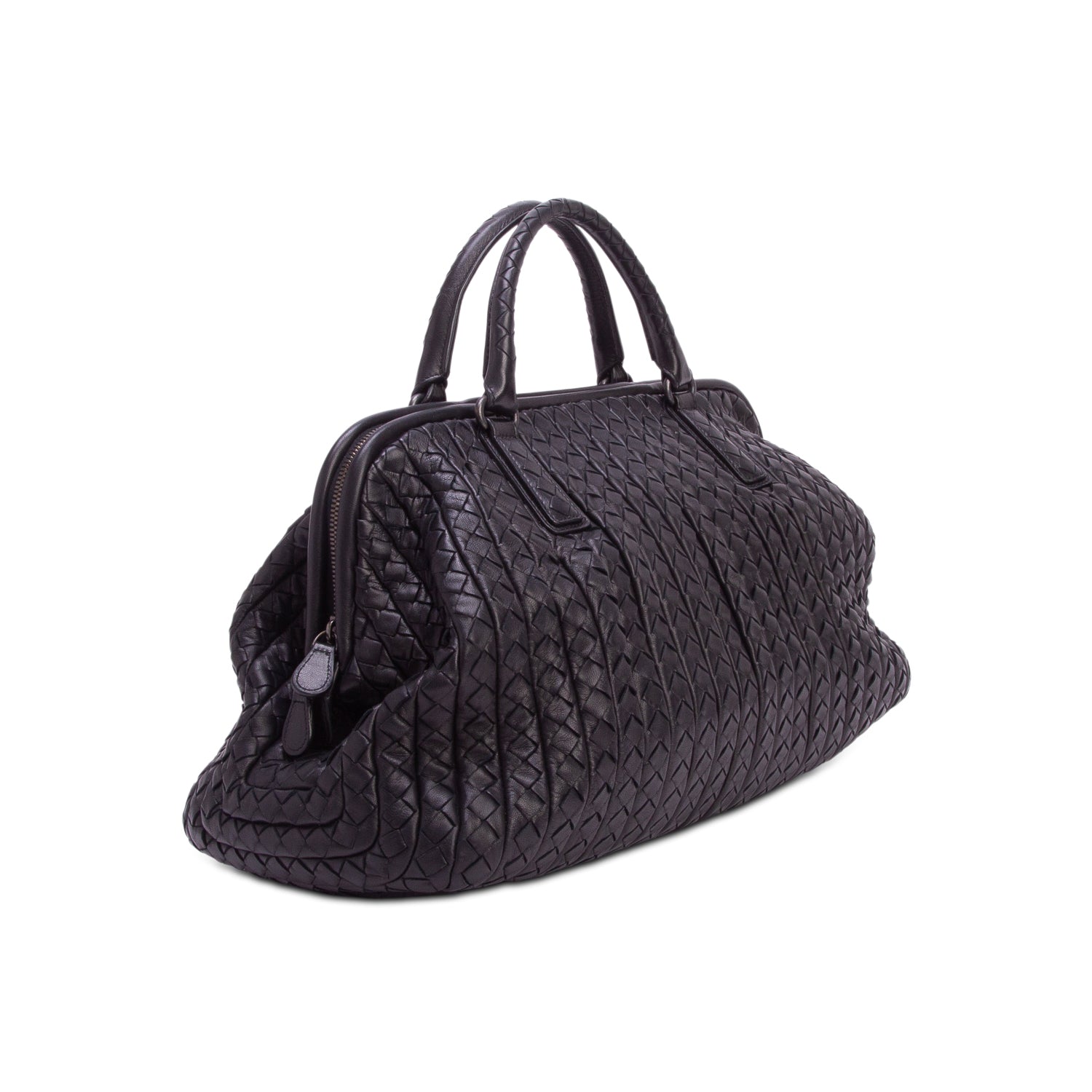 Bottega Veneta Black Intrecciato Doctor Bag