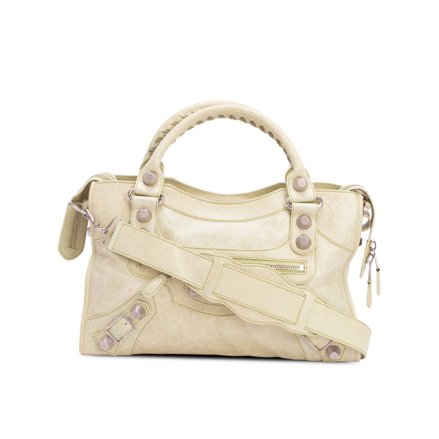 Balenciaga Green Agneau Giant 21 City Bag w/ Strap