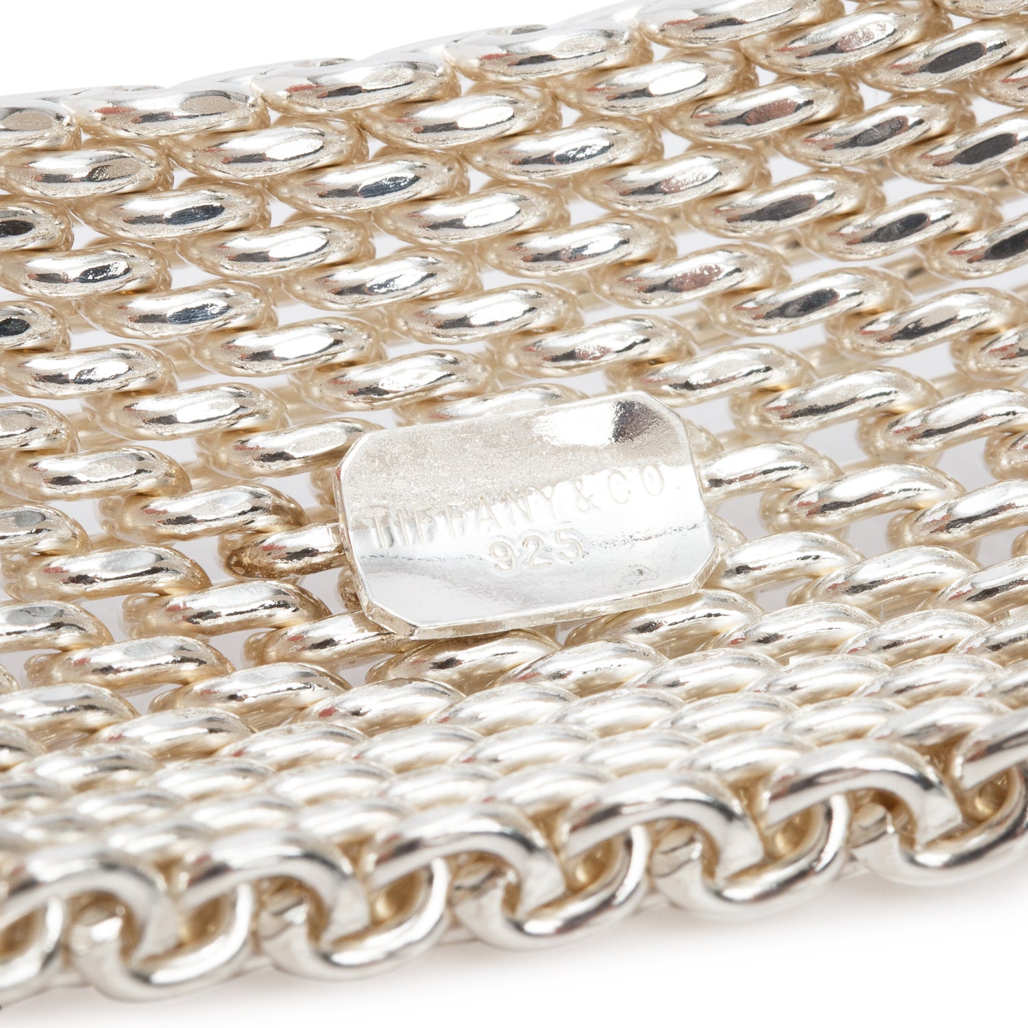 Tiffany & Co. Sterling Silver Wide Somerset Mesh Bracelet