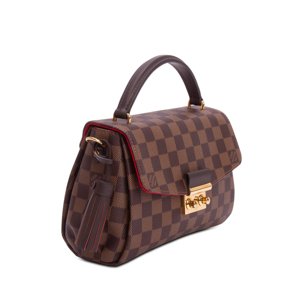 Louis Vuitton Damier Ebene Croisette w/ Box, Strap & Receipt