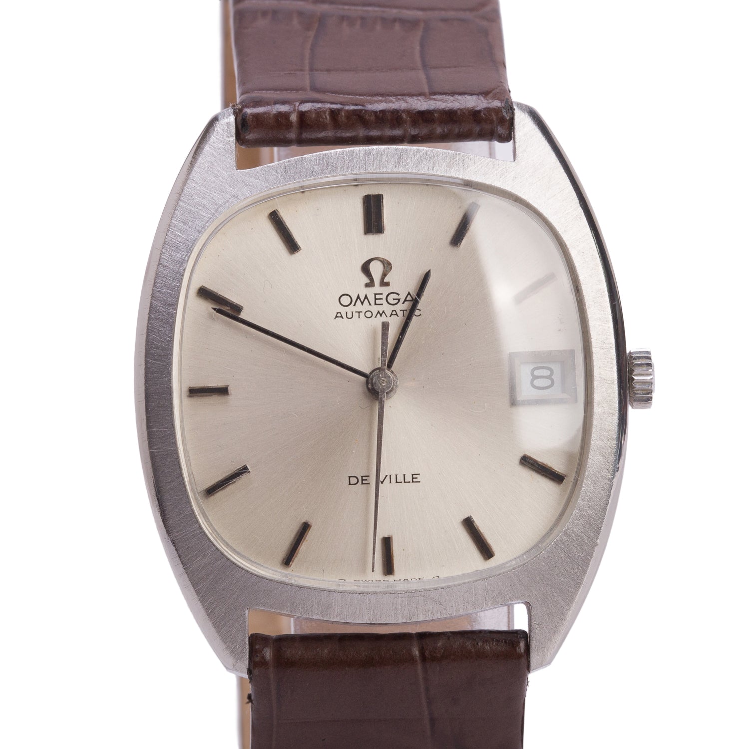 Omega Vintage Stainless Steel De Ville 32 MM Automatic Watch Silver Dial