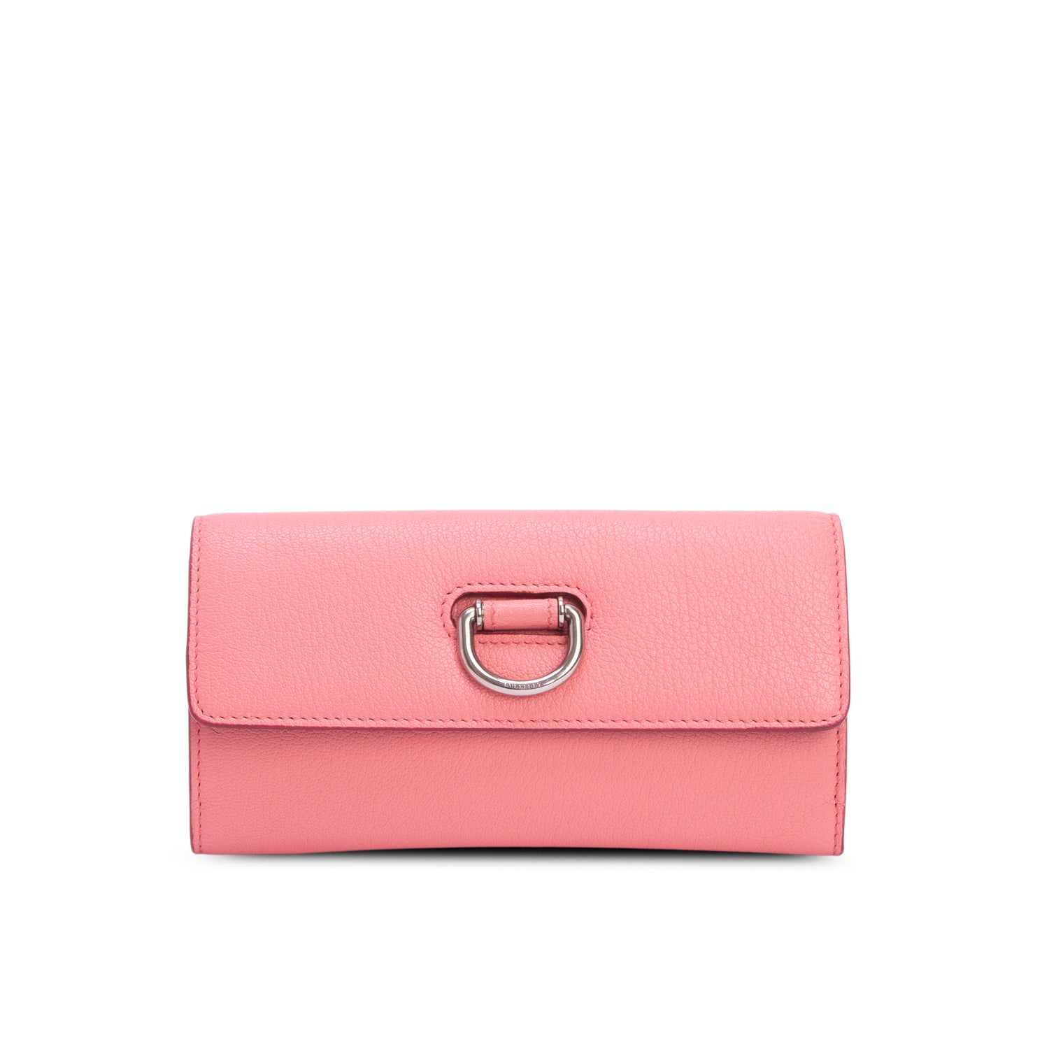 Burberry Pink Calfskin D-Ring Continental Wallet