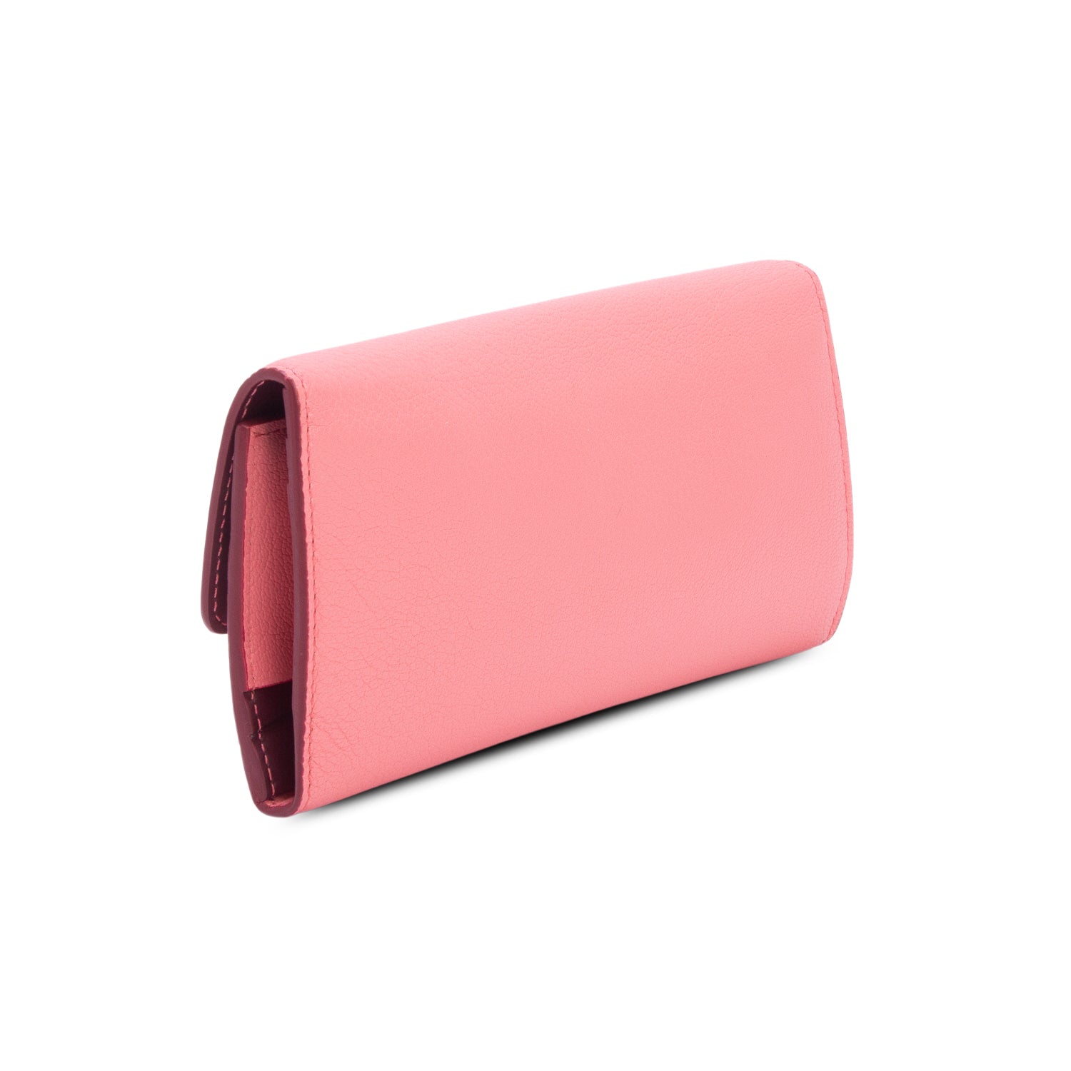 Burberry Pink Calfskin D-Ring Continental Wallet